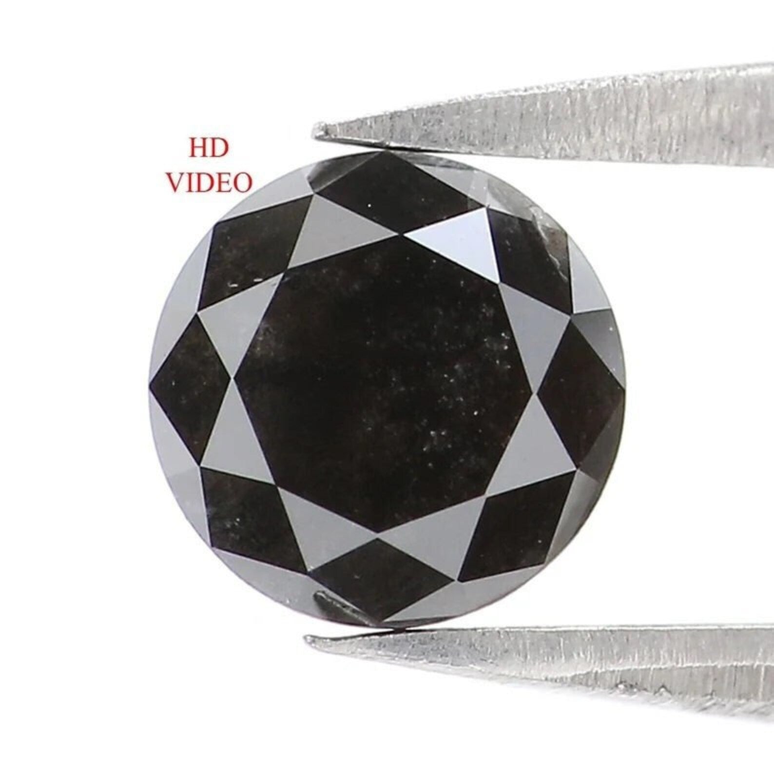 0.90 CT Natural Loose Round Shape Diamond Black Color Round Cut Diamond 5.80 MM Natural Loose Diamond Round Brilliant Cut Diamond NQ7914