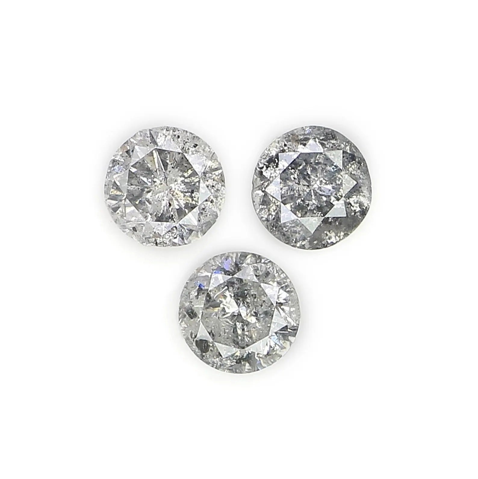 0.56 Ct Natural Loose Round Shape Diamond Salt And Pepper Round Diamond 3.50 MM Natural Black Grey Color Round Brilliant Cut Diamond NQ8397