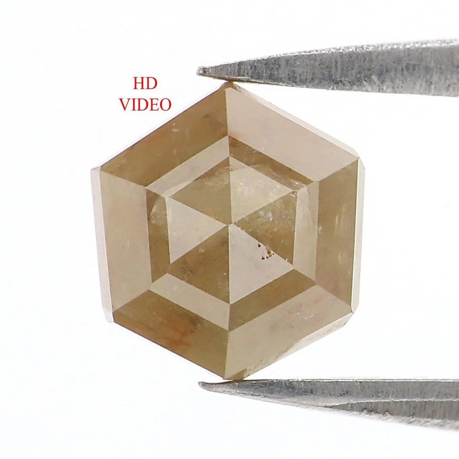 1.43 CT Natural Loose Hexagon Diamond Grey Color Hexagon Diamond 7.00 MM Natural Loose Diamond Grey Color Hexagon Rose Cut Diamond NQ8547