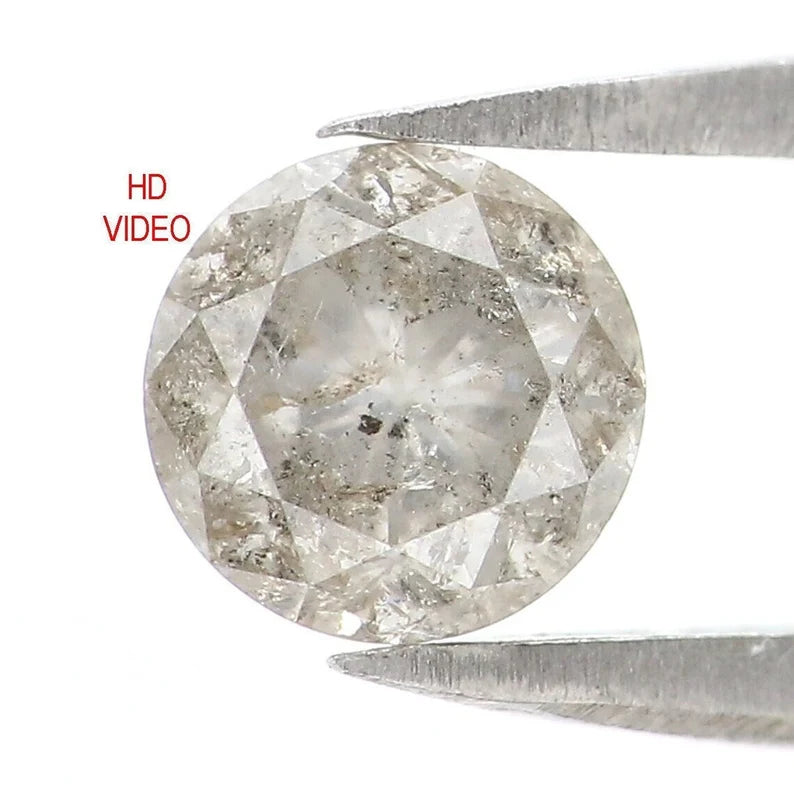 0.85 CT Natural Loose Round Brilliant Cut Grey Color Round Shape Diamond 5.80 MM Natural Loose Diamond Grey Color Round Shape Diamond NQ7029