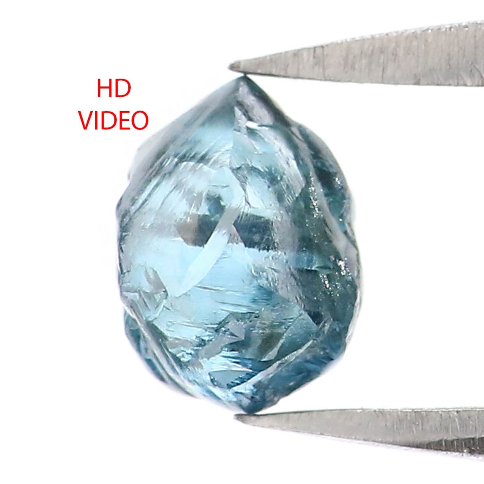0.74 CT Natural Loose Rough Shape Diamond Blue Color Irregular Cut Diamond 5.65 MM Natural Loose Diamond Blue Rough Uncut Diamond NQ2024