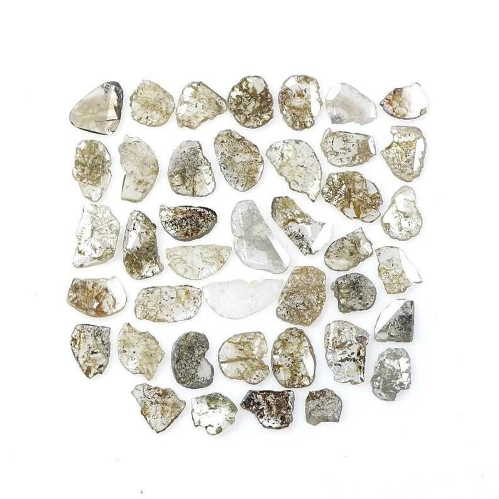 2.49 Ct Natural Loose Slice Shape Diamond Salt And Pepper Slice Diamond 2.60 MM Natural Loose Black Grey Color Irregular Cut Diamond NQ1688