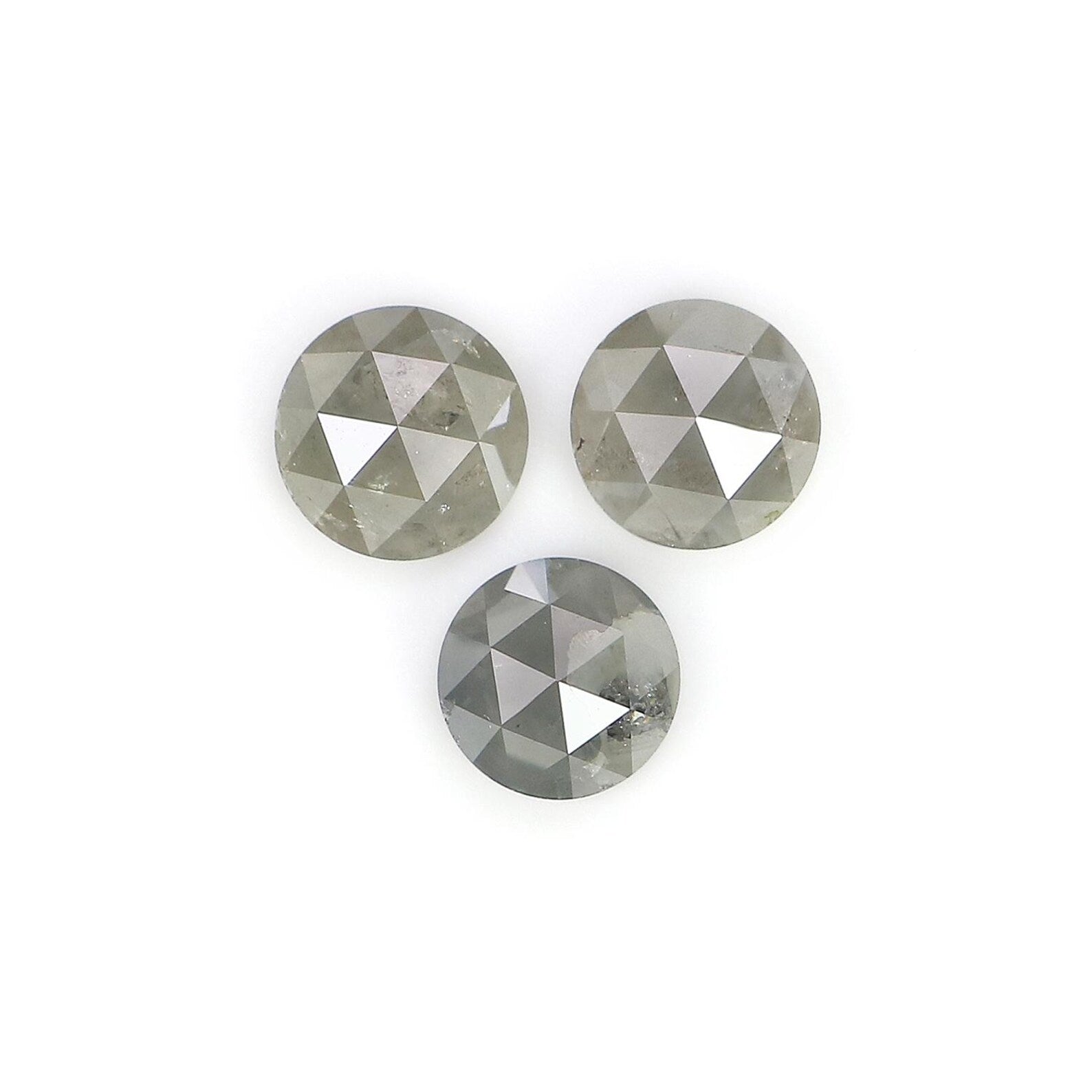 1.94 CT Natural Loose Round Shape Diamond Salt And Pepper Round Cut Diamond 5.00 MM Natural Diamond Grey Color Round Rose Cut Diamond NQ8920