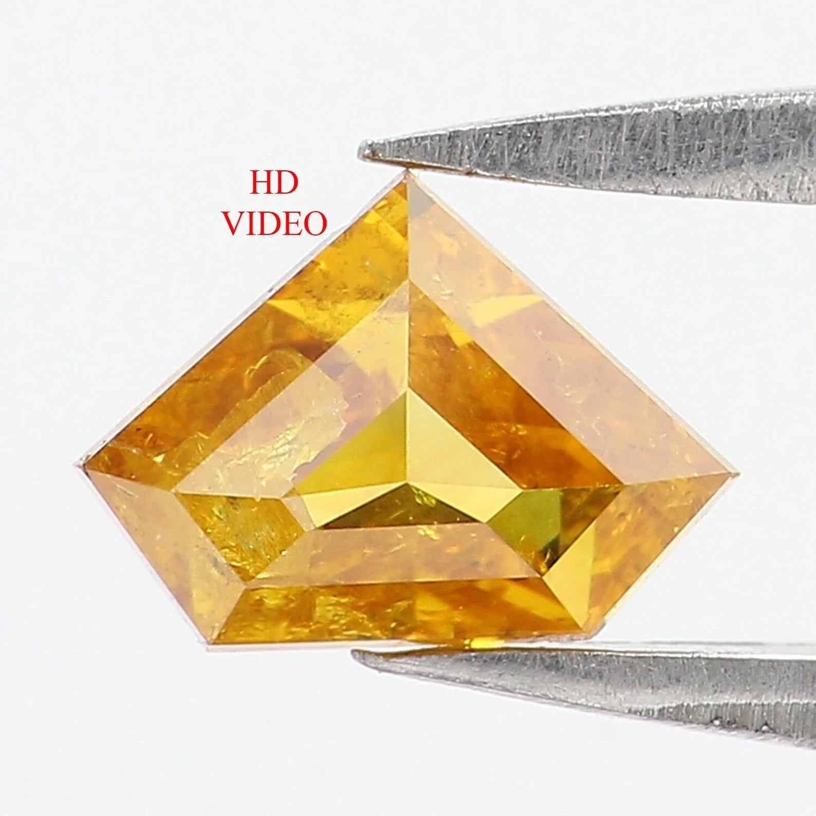 Natural Loose Shield Diamond, Yellow Color Shield Diamond, Natural Loose Diamond Shield Rose Cut Diamond 0.70 CT Shield Shape Diamond KDN549