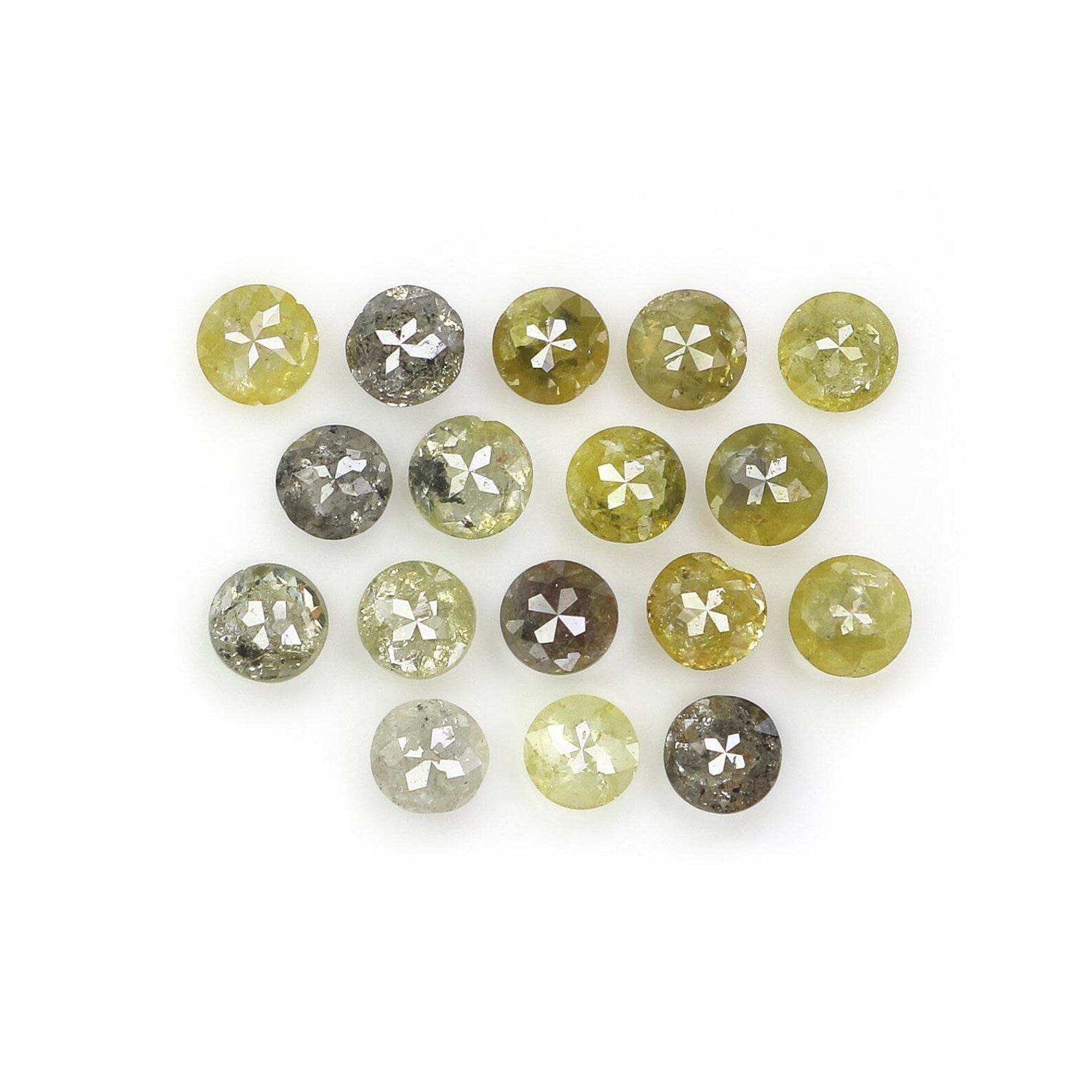 1.98 Ct Natural Loose Diamond Round Shape Diamond Yellow Color Round Cut Diamond 2.70 MM Natural Loose Diamond Round Rose Cut Diamond NQ1693