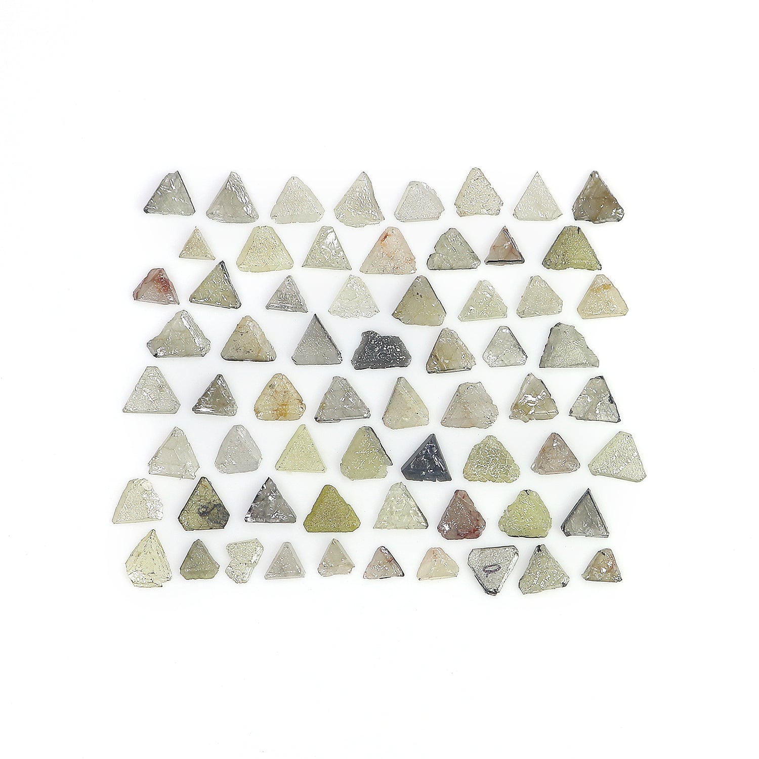 Natural Loose Rough Triangle Flat Uncut Industrial Diamond Mix Color Triangle Cut Diamond 5.00 Ct Lot Uncut Triangle Shape Diamond Q58