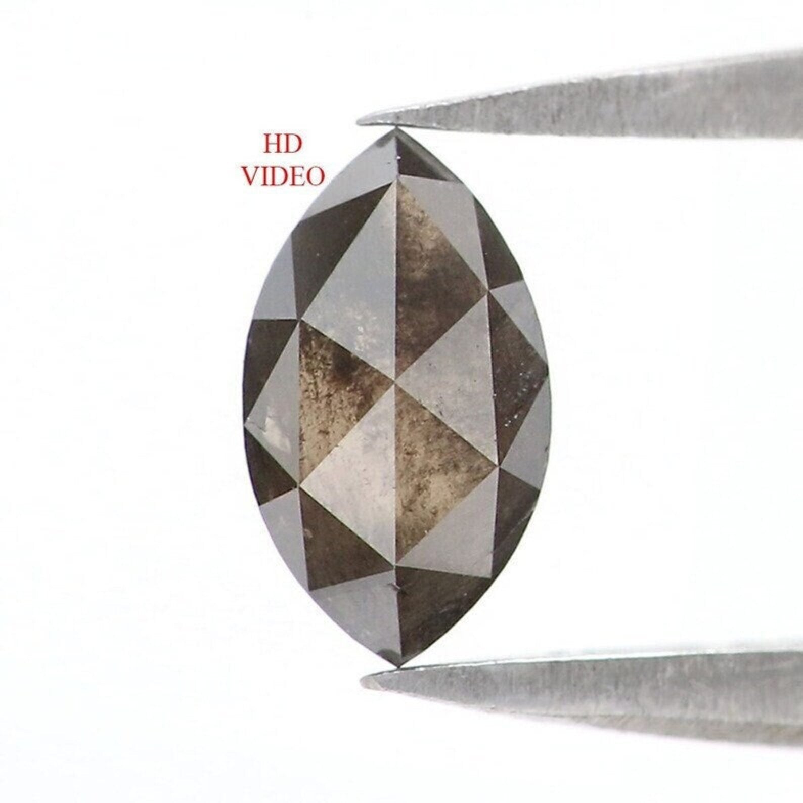 0.43 Ct Natural Loose Marquise Shape Diamond Salt And Pepper Marquise Diamond 6.80 MM Natural Black Color Marquise Rose Cut Diamond NQ9982