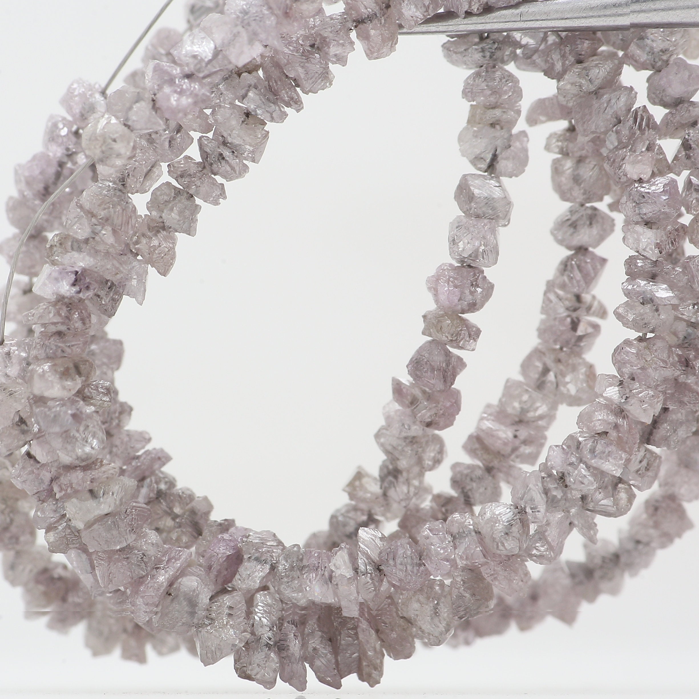 21.42 CT Natural Loose Rough Bead Shape Diamond Brown Color Rough Cut Diamond 1.90 MM Natural Pink Color Rough Drilling Bead Diamond LQ6126