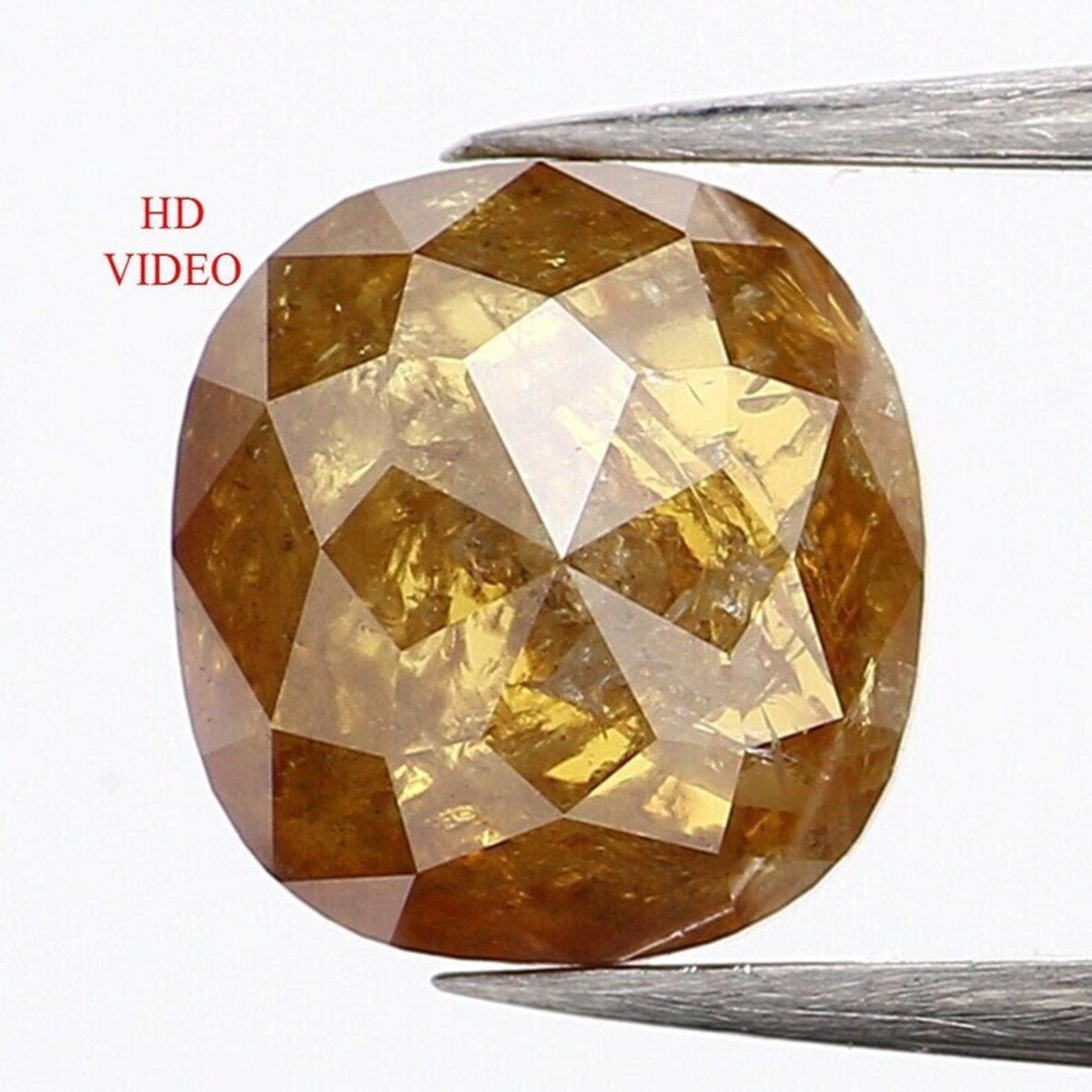 1.08 CT Natural Loose Cushion Shape Diamond Brown Color Cushion Cut Diamond 6.25 MM Natural Loose Diamond Cushion Rose Cut Diamond NQ994