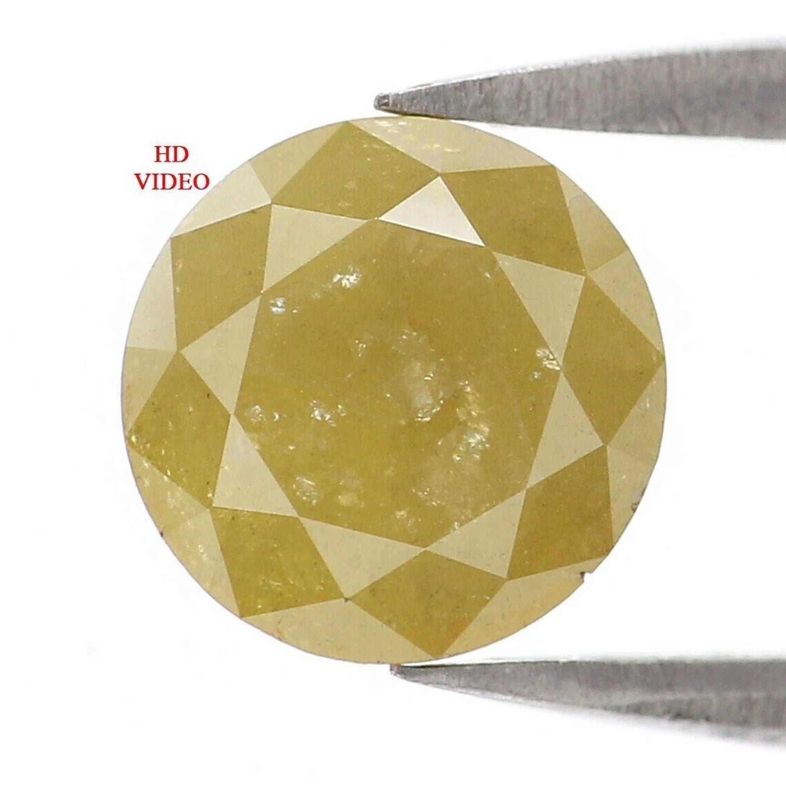 1.69 CT Natural Loose Round Shape Diamond Yellow Color Round Diamond 7.20 MM Natural Loose Diamond Round Shape Brilliant Cut Diamond NQ9116