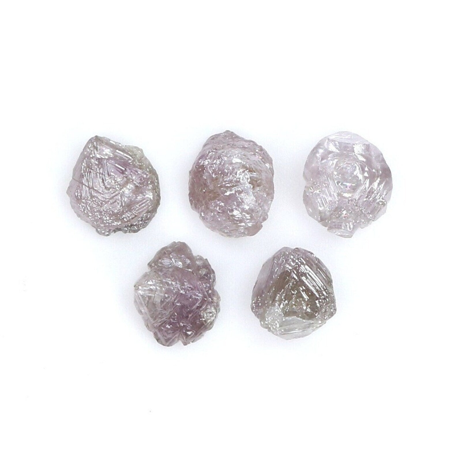 2.12 CT Natural Loose Rough Shape Diamond Pink Color Rough Cut Diamond 4.50 MM Natural Loose Diamond Grey Rough Irregular Cut Diamond QN163