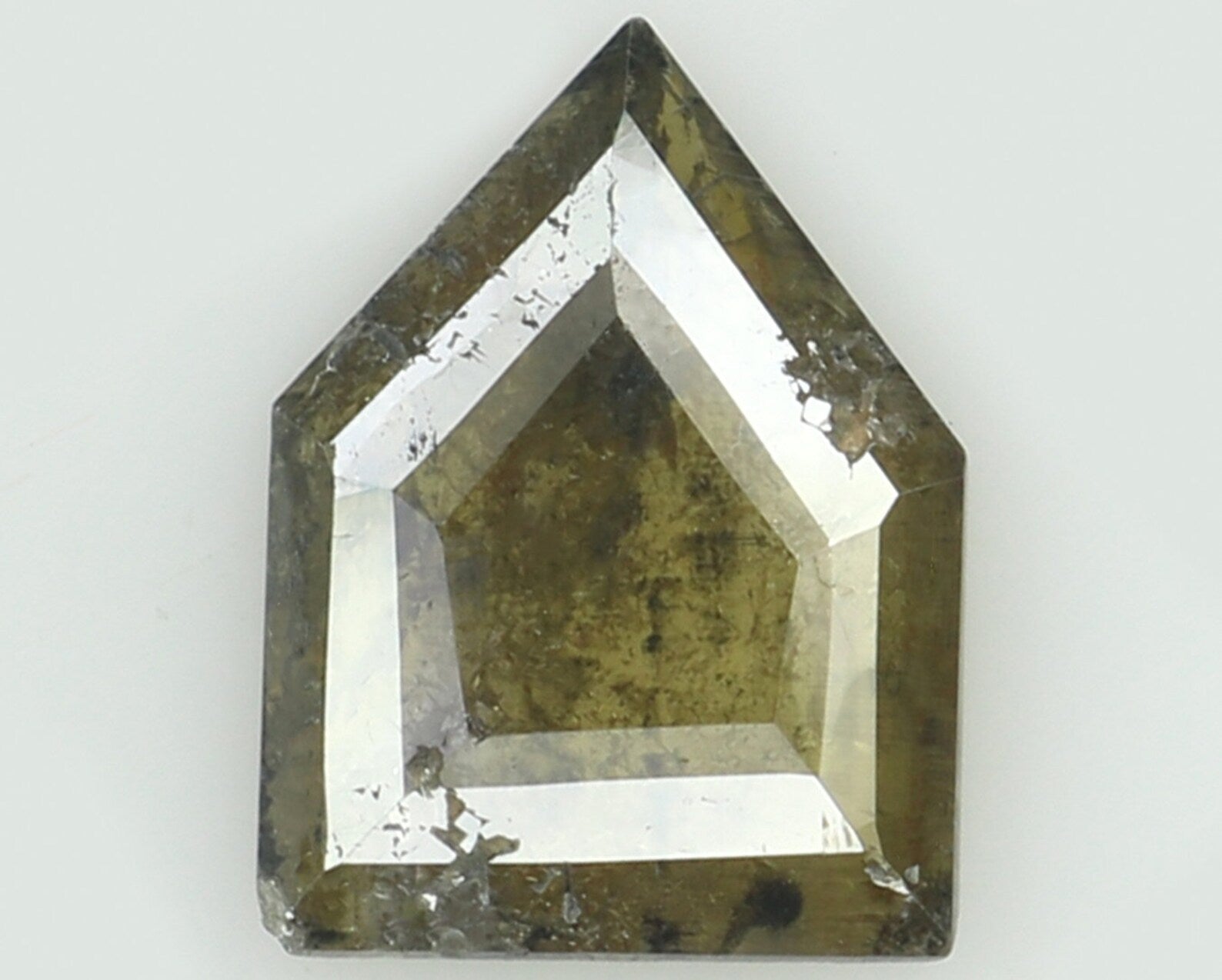 0.96 Ct Natural Loose Pentagon Diamond Yellow Color Pentagon Diamond 9.20 MM Natural Loose Diamond Pentagon Shape Rose Cut Diamond N8130