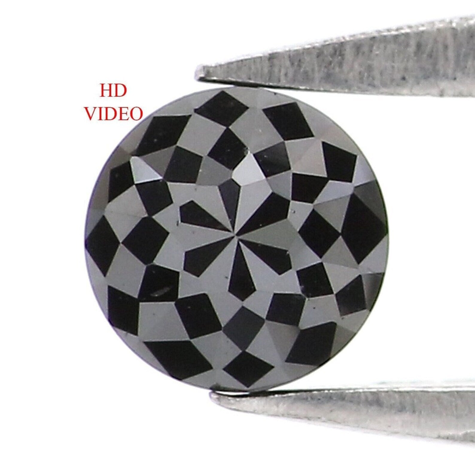 0.37 Ct Natural Loose Round Shape Diamond Black Color Round Diamond 4.00 MM Natural Loose Diamond Black Color Round Rose Cut Diamond NQ8303