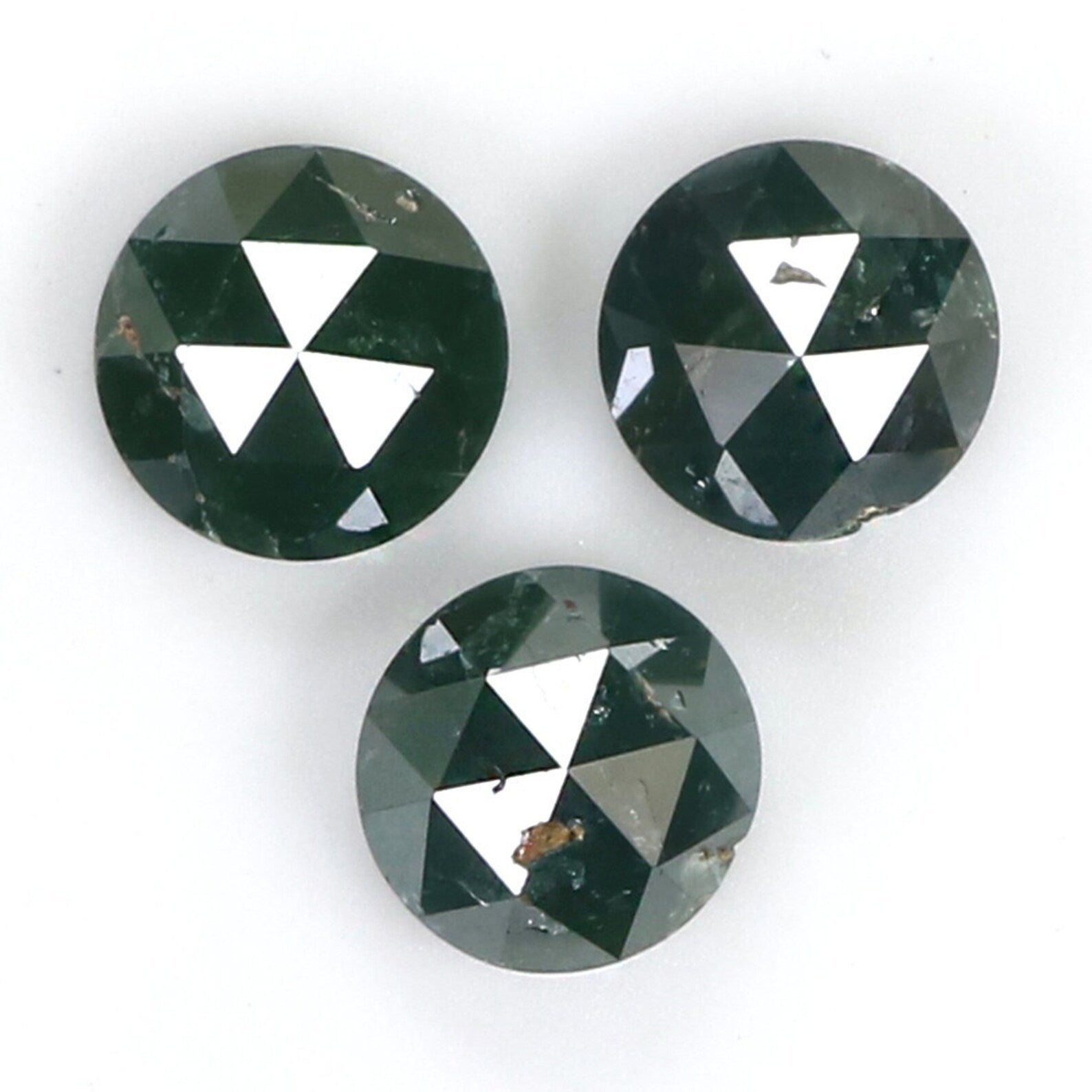 Natural Loose Rose Cut Blue Color Diamond 2.12 CT 5.00 MM Round Rose Cut Shape Diamond N269