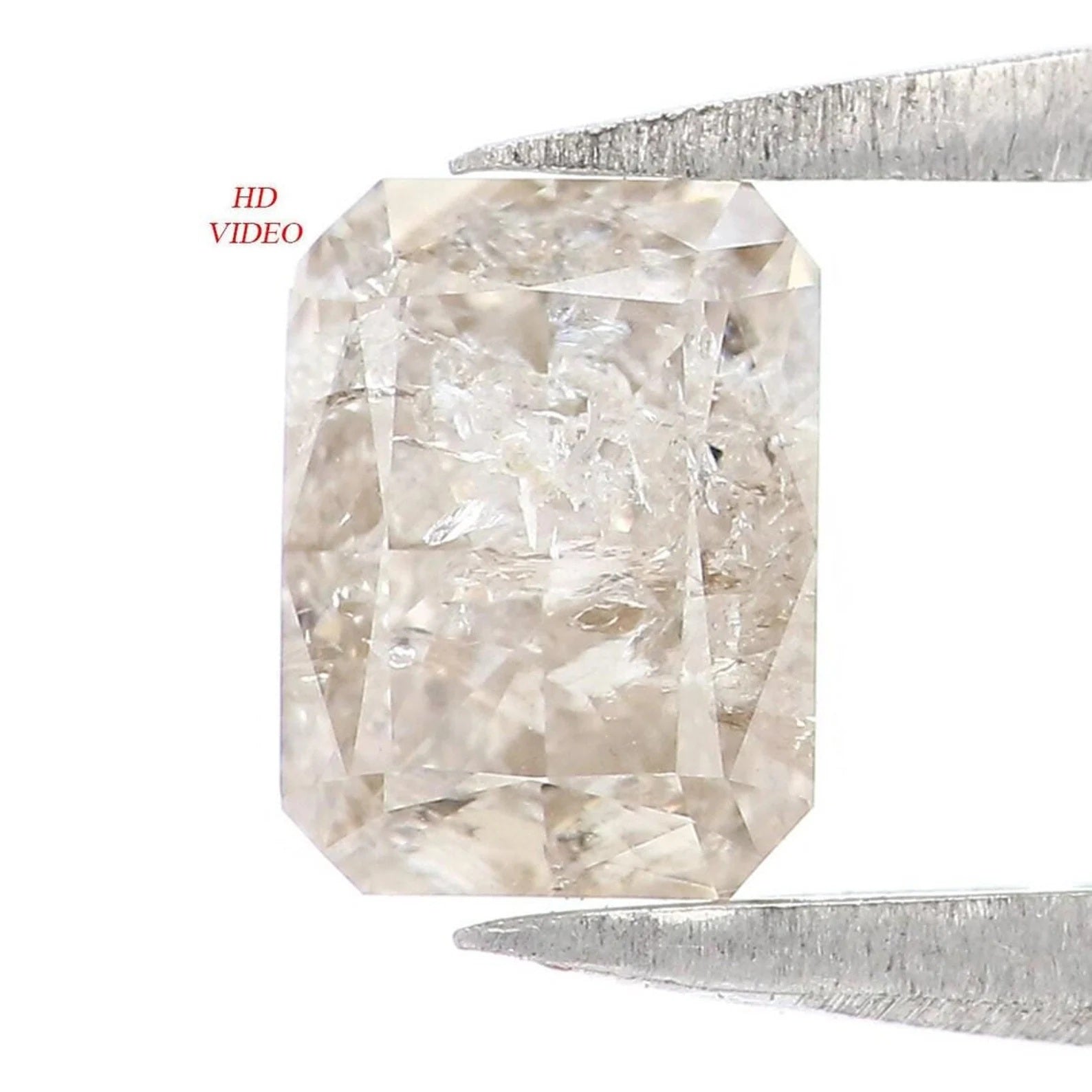 0.64 Ct Natural Loose Emerald Shape Diamond Yellow Color Emerald Diamond 5.60 MM Natural Grey Color Emerald Brilliant Cut Diamond NQ8713