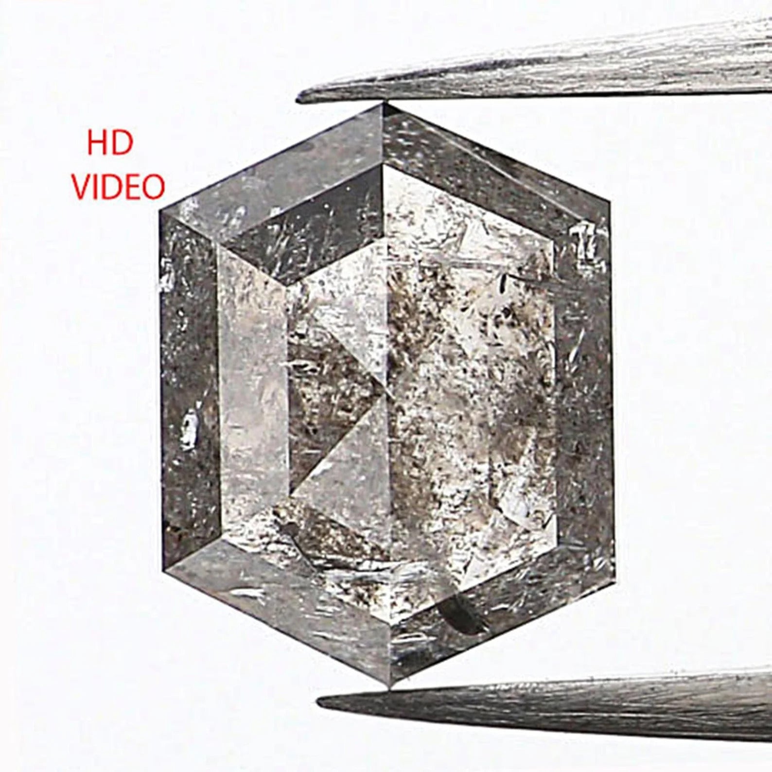 0.97 CT Natural Loose Hexagon Shape Diamond Salt And Paper Hexagon Cut Diamond 6.60 MM Natural Loose Diamond Hexagon Shape Diamond QN932
