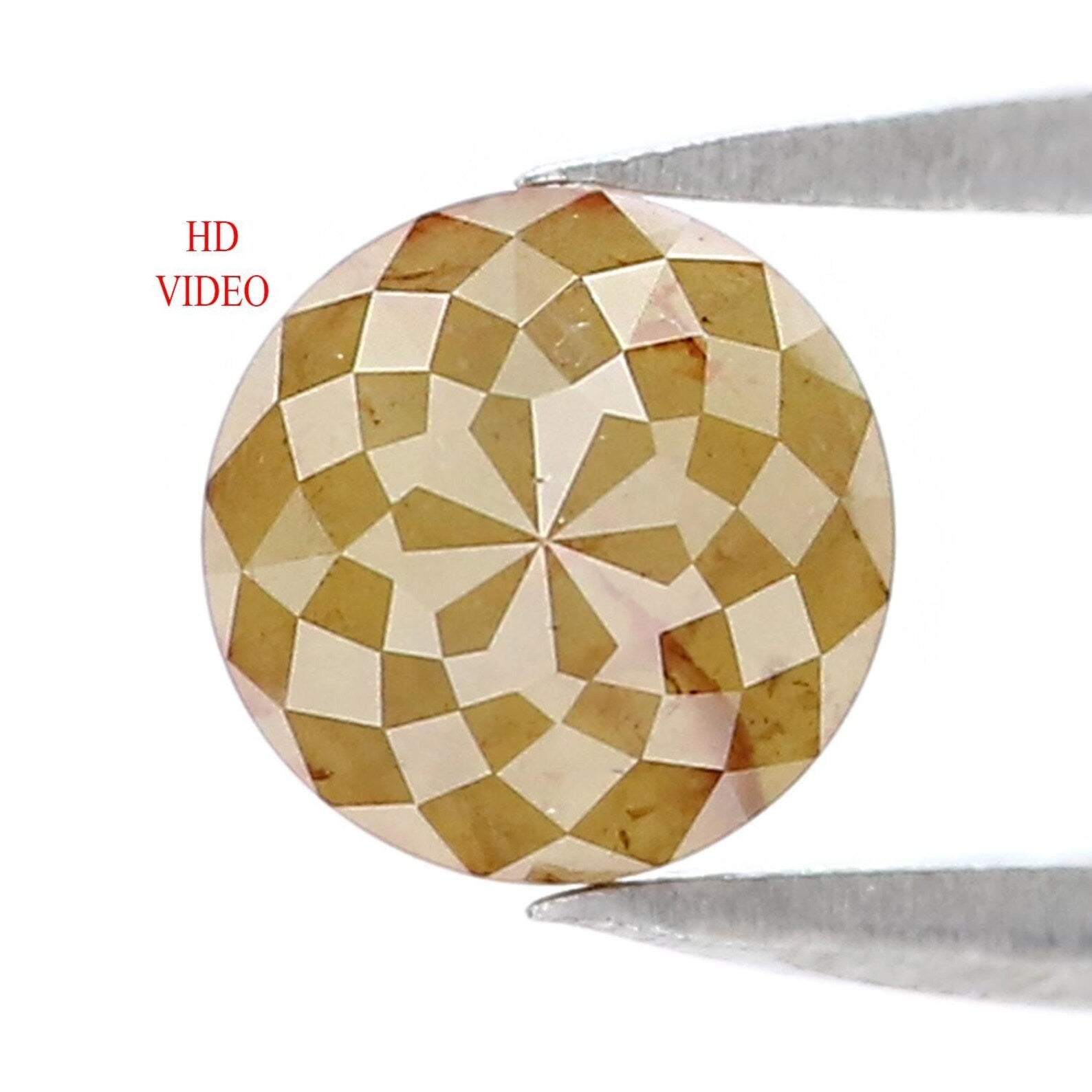 1.54 CT Natural Loose Round Shape Diamond Yellow Color Round Cut Diamond 6.40 MM Natural Loose Green Color Round Rose Cut Diamond NQ7179