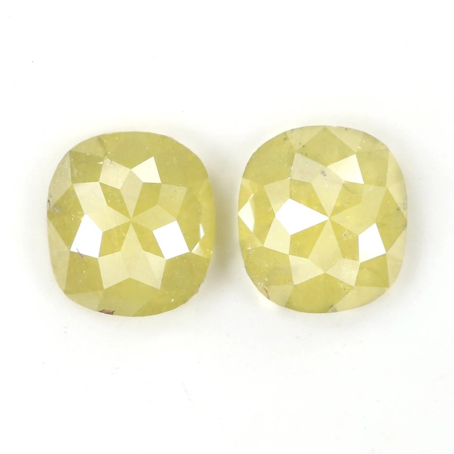 3.01 CT Natural Loose Cushion Pair Diamond Yellow Color Cushion Cut Diamond 7.80 MM Natural Loose Cushion Shape Rose Cut Diamond KDN9872