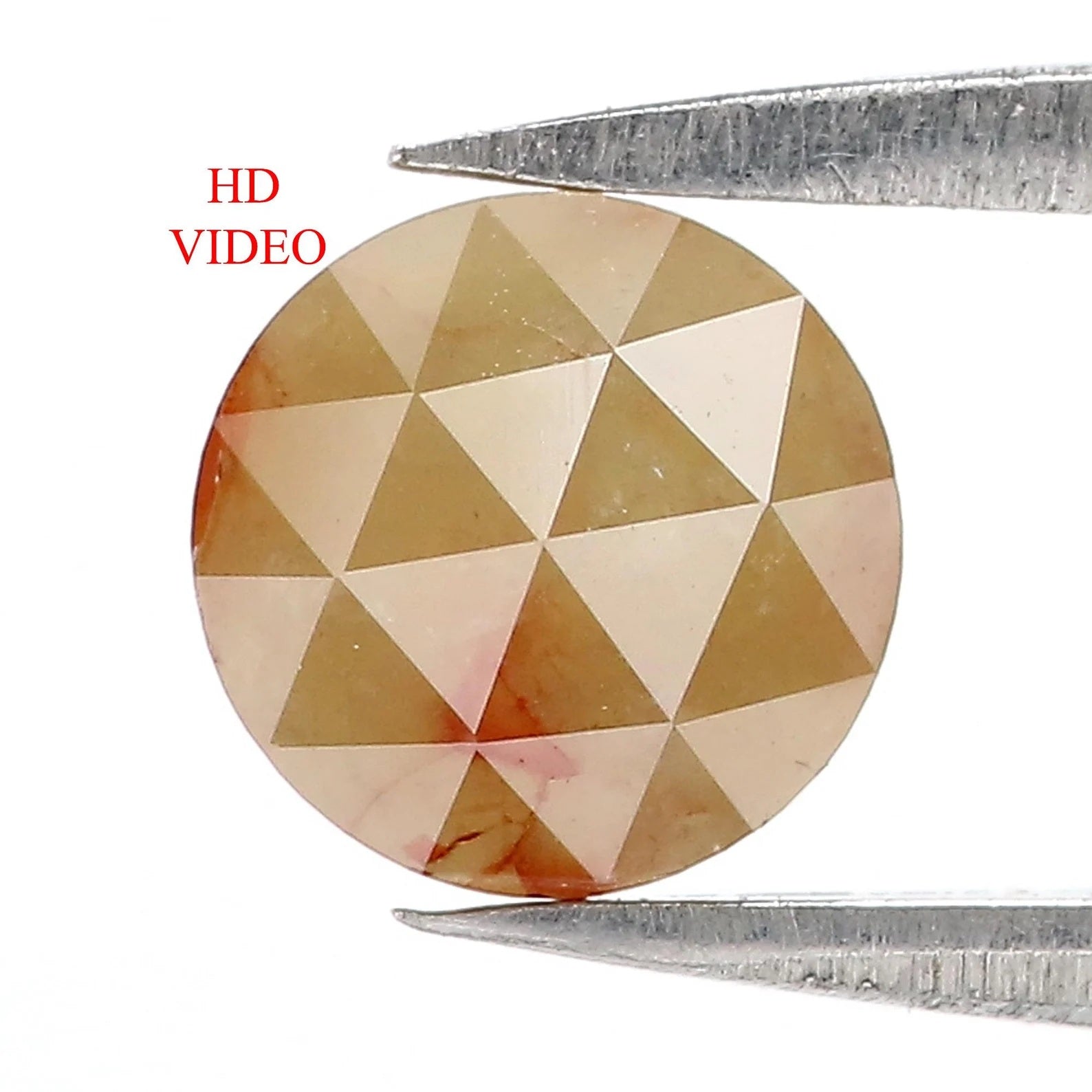 Natural Loose Rose Cut Yellow Green Color Diamond 1.34 CT 6.70 MM Round Rose Cut Shape Diamond KDN9967