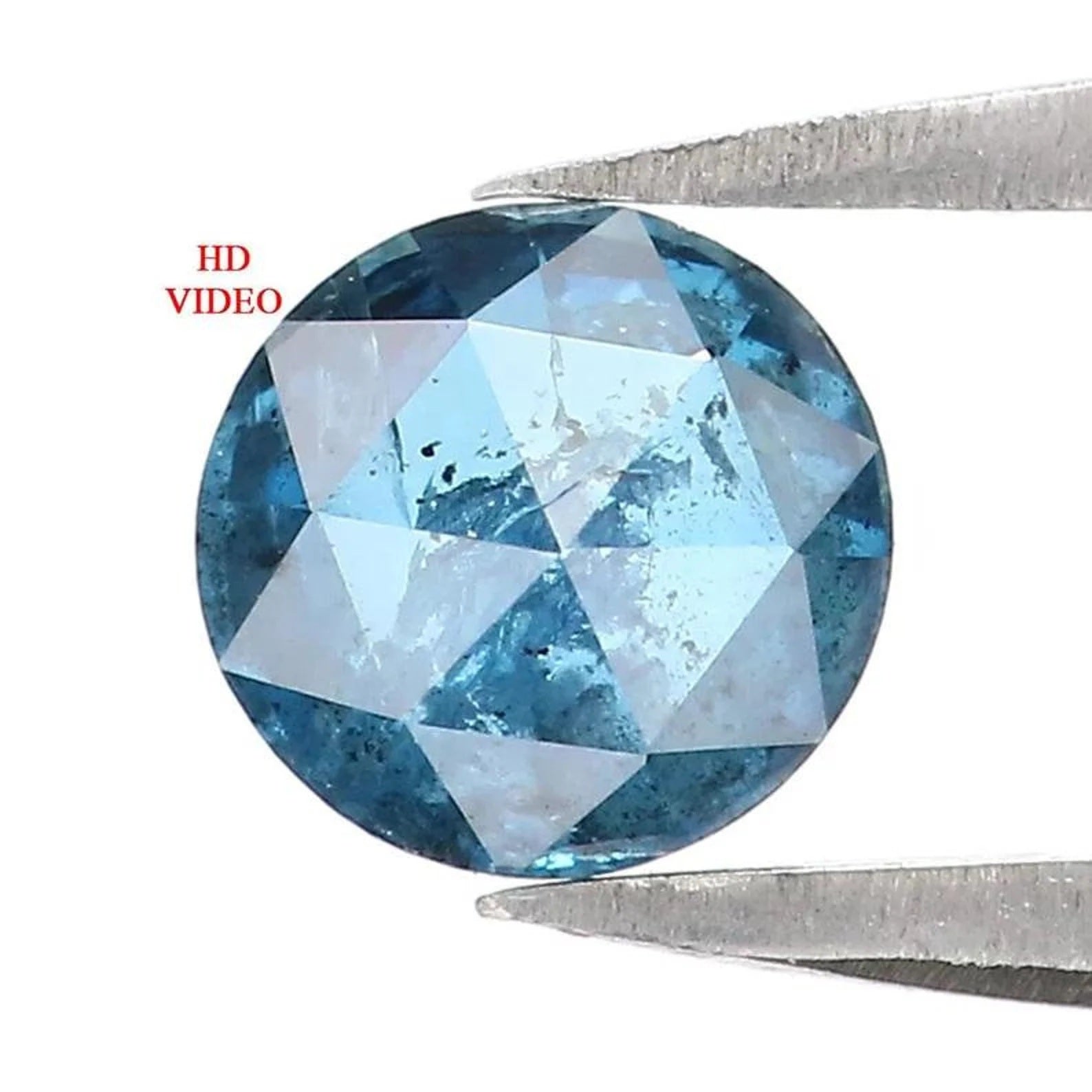 0.69 CT Natural Loose Round Shape Diamond Blue Color Round Diamond 5.60 MM Natural Loose Diamond Blue Color Round Rose Cut Diamond NQ475