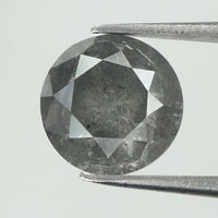 2.11 CT Natural Loose Round Shape Diamond Black Grey Color Round Cut Diamond 7.50 MM Salt And Pepper Round Brilliant Cut Diamond QK1991