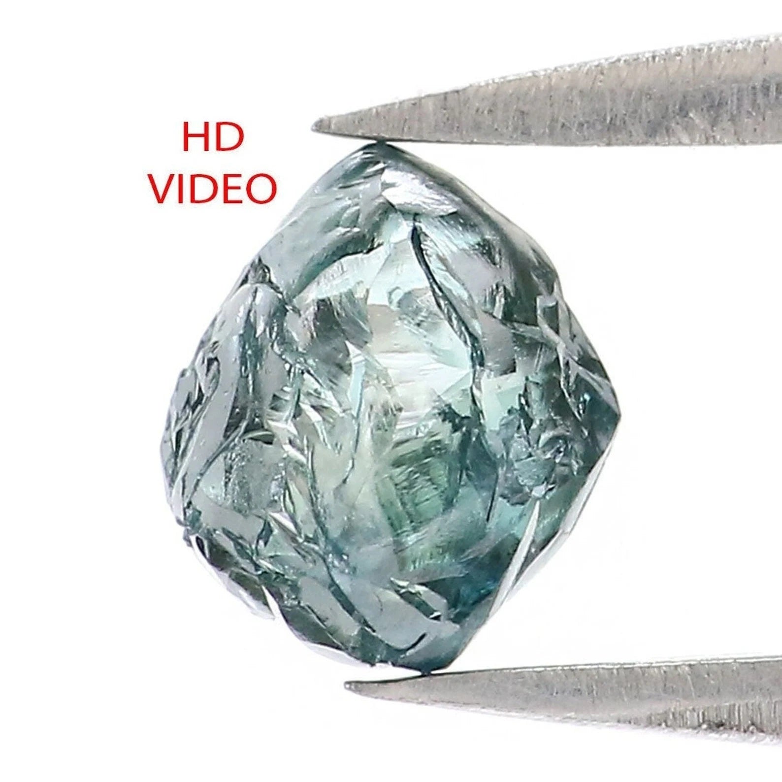 0.87 CT Natural Loose Crystal Rough Diamond Blue Color Rough Cut Diamond 5.80 MM Natural Loose Diamond Irregular Rough Cut Diamond NQ1996