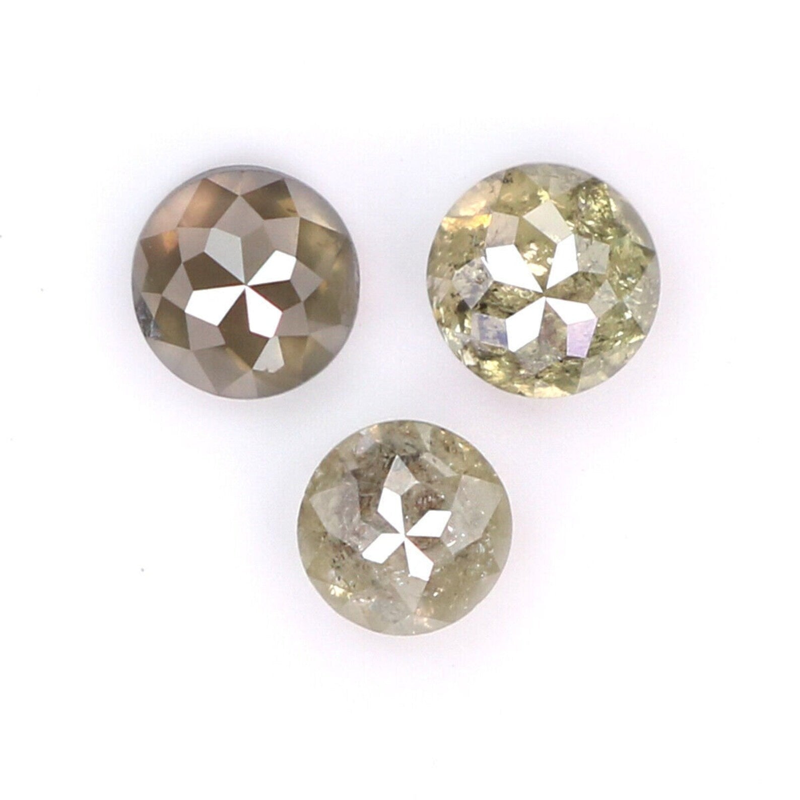 0.88 CT Natural Loose Round Diamond Grey Color Rose Cut Diamond Natural Loose Diamond 3.50 MM Rose Cut Diamond Round Shape Diamond NQ7882