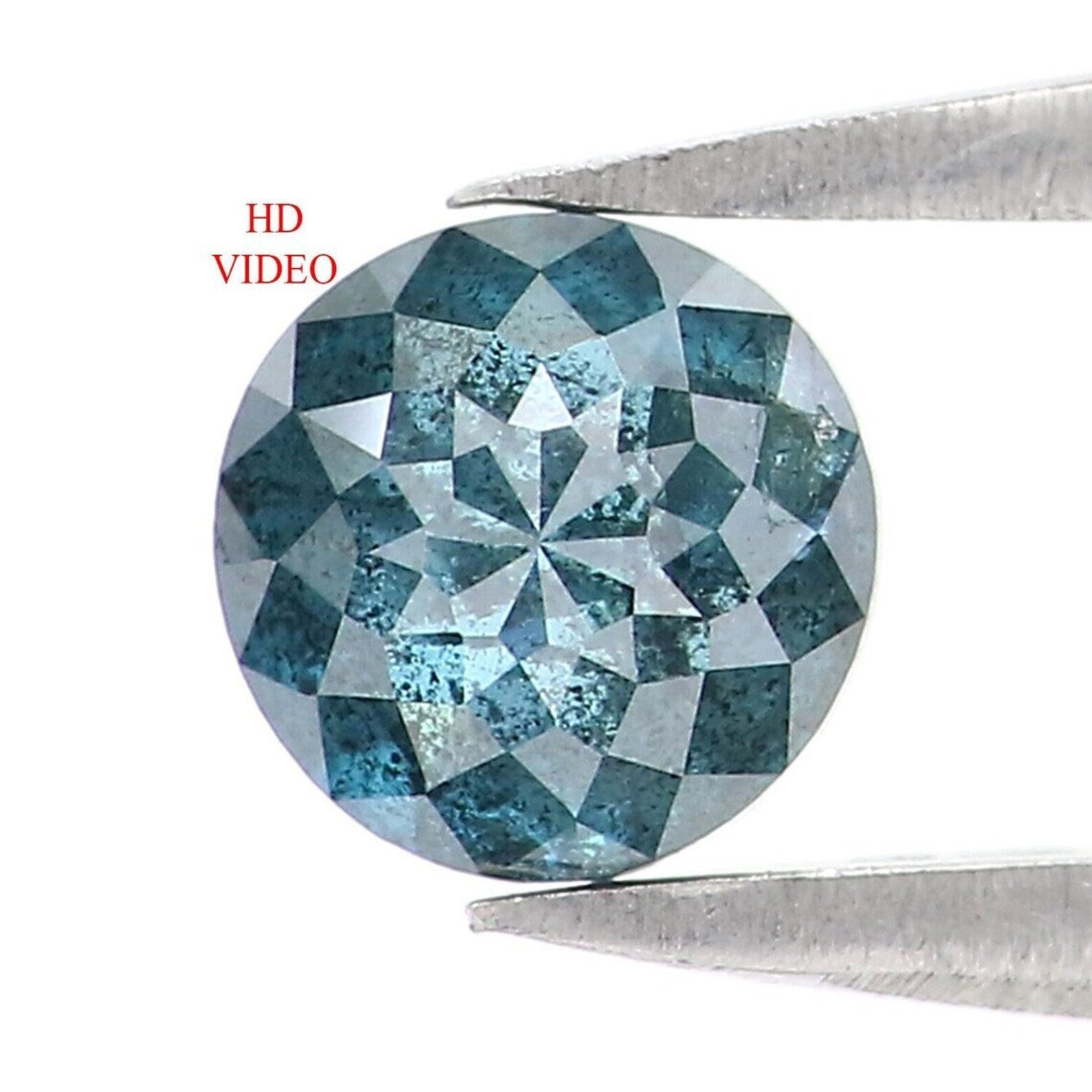0.62 CT Natural Loose Round Shape Diamond Blue Color Round Diamond 4.80 MM Natural Loose Diamond Round Blue Color Rose Cut Diamond NQ9843