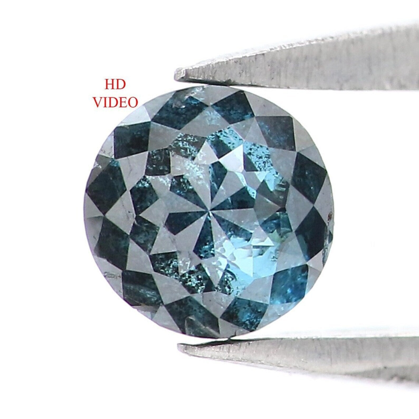 0.41 CT Natural Loose Round Shape Diamond Blue Color Round Rose Cut Diamond 4.20 MM Natural Loose Diamond Blue Round Rose Cut Diamond NQ9852