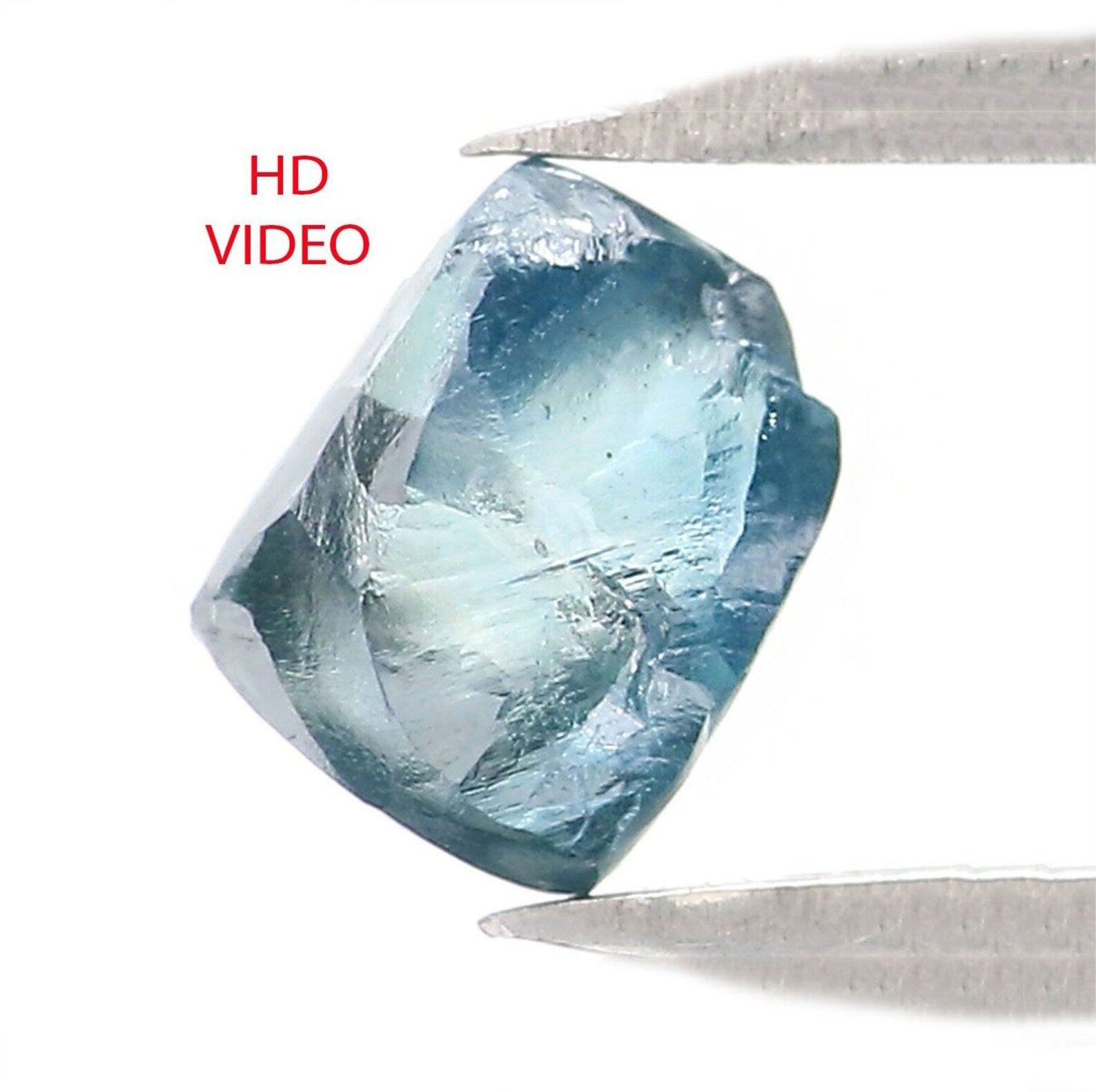 0.85 CT Natural Loose Rough Shape Diamond Blue Color Rough Cut Diamond 5.45 MM Natural Loose Diamond Blue Rough Irregular Cut Diamond NQ2035