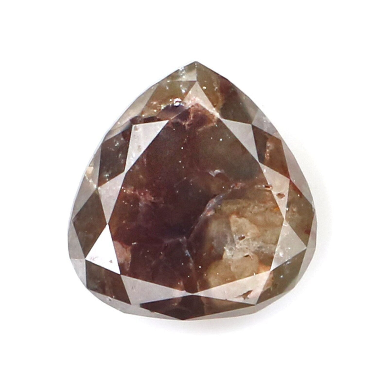 1.73 CT Natural Loose Pear Shape Diamond Brown Color Pear Cut Diamond 7.50 MM Natural Loose Diamond Pear Shape Rose Cut Diamond N8549
