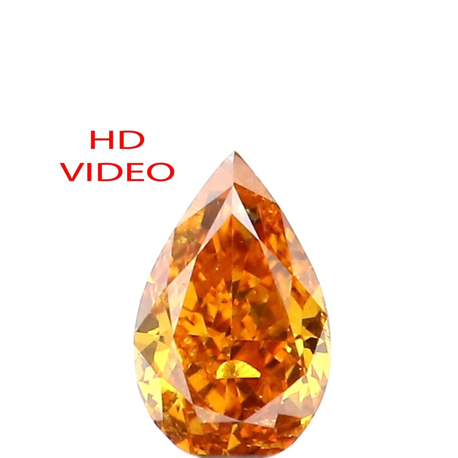 0.24 Ct Natural Loose Pear Diamond Yellowish Brown Color Pear Shape Diamond 4.95 MM Natural Loose Diamond Pear Brilliant Cut Diamond N9830