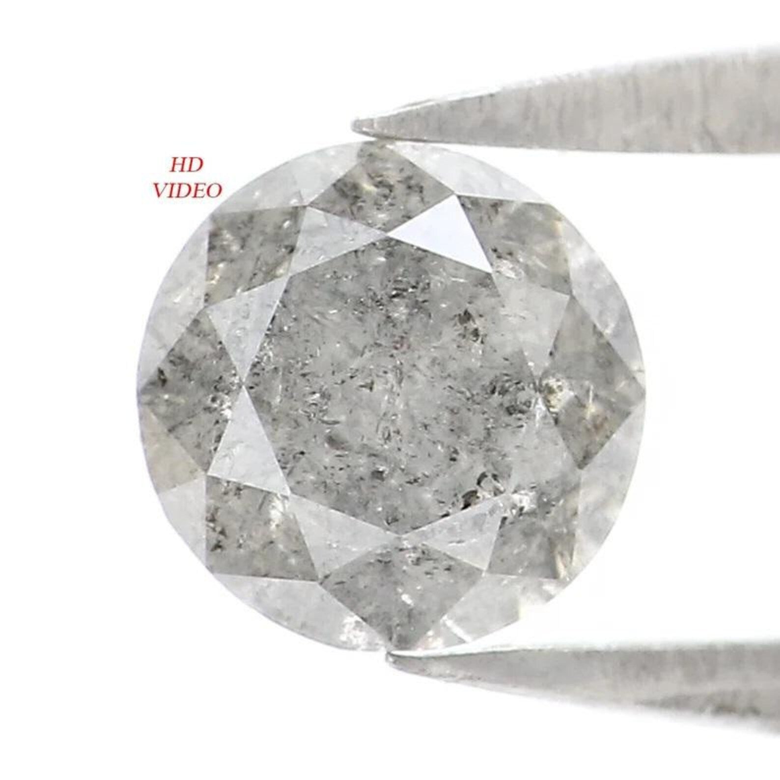 0.94 CT Natural Loose Round Shape Diamond Grey Color Round Cut Diamond 5.80 MM Natural Loose Diamond Round Brilliant Cut Diamond NQ9142