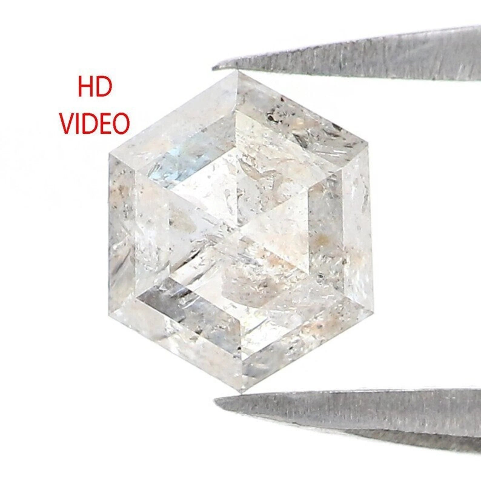 0.78 CT Natural Loose Hexagon Shape Diamond White - G Color Hexagon Diamond 6.15 MM Natural Loose Diamond Hexagon Rose Cut Diamond QN2183
