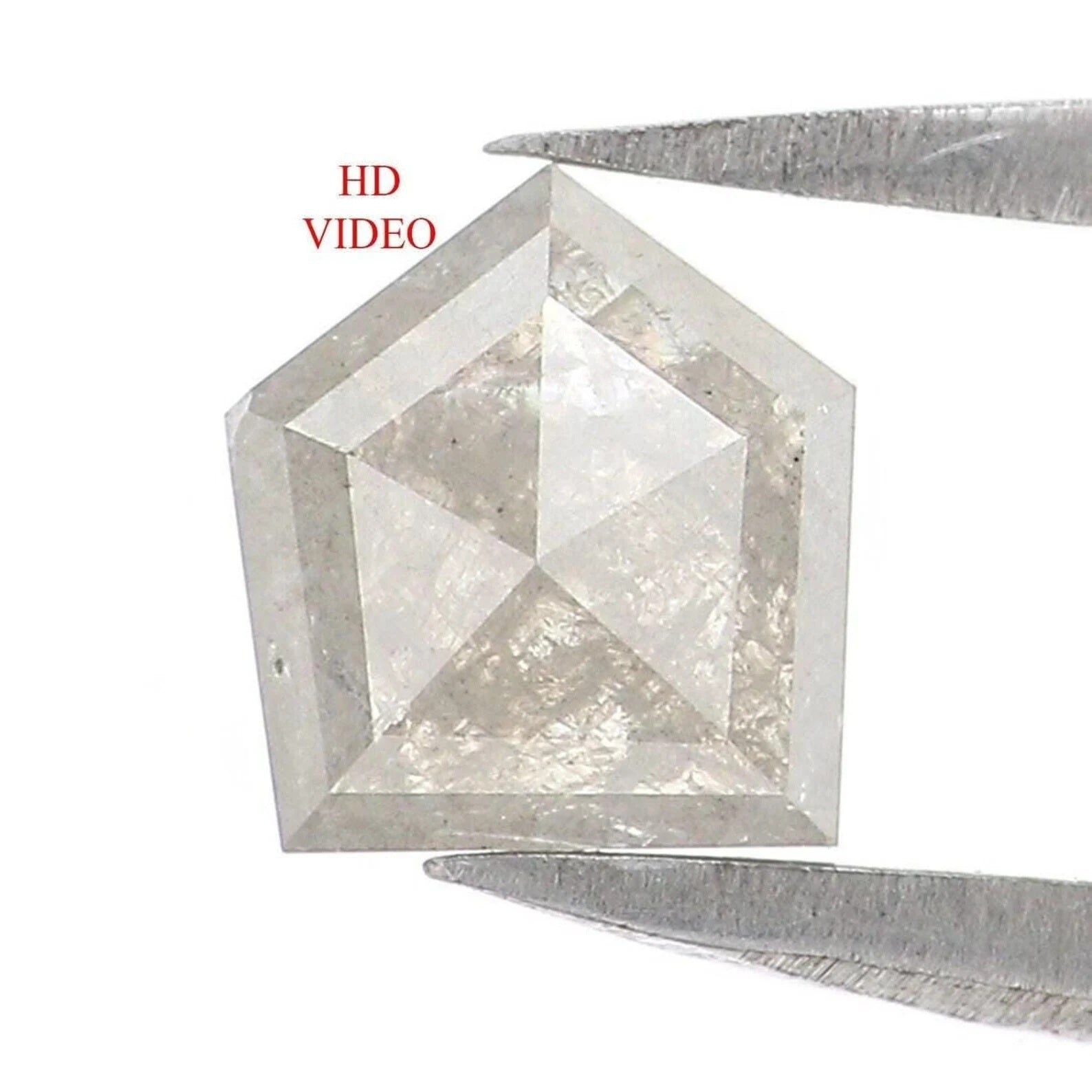 0.60 CT Natural Loose Shield Shape Diamond Grey Color Shield Cut Diamond 5.70 MM Natural Loose Grey Color Shield Rose Cut Diamond NQ8425