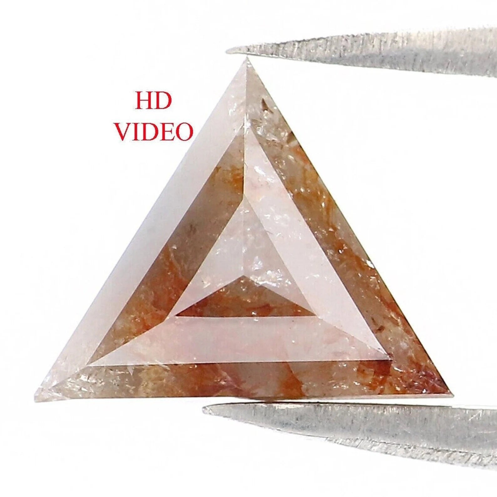 1.36 CT Natural Loose Triangle Cut Diamond Grey Brown Color Triangle Cut Diamond 7.45 MM Natural Grey Brown Triangle Rose Cut Diamond NQ746