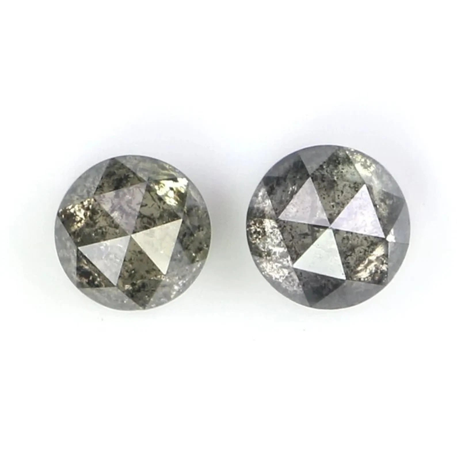 0.70 CT Natural Loose Round Shape Diamond Salt And Pepper Round Diamond 4.15 MM Natural Loose Black Grey Color Round Rose Cut Diamond NQ2339