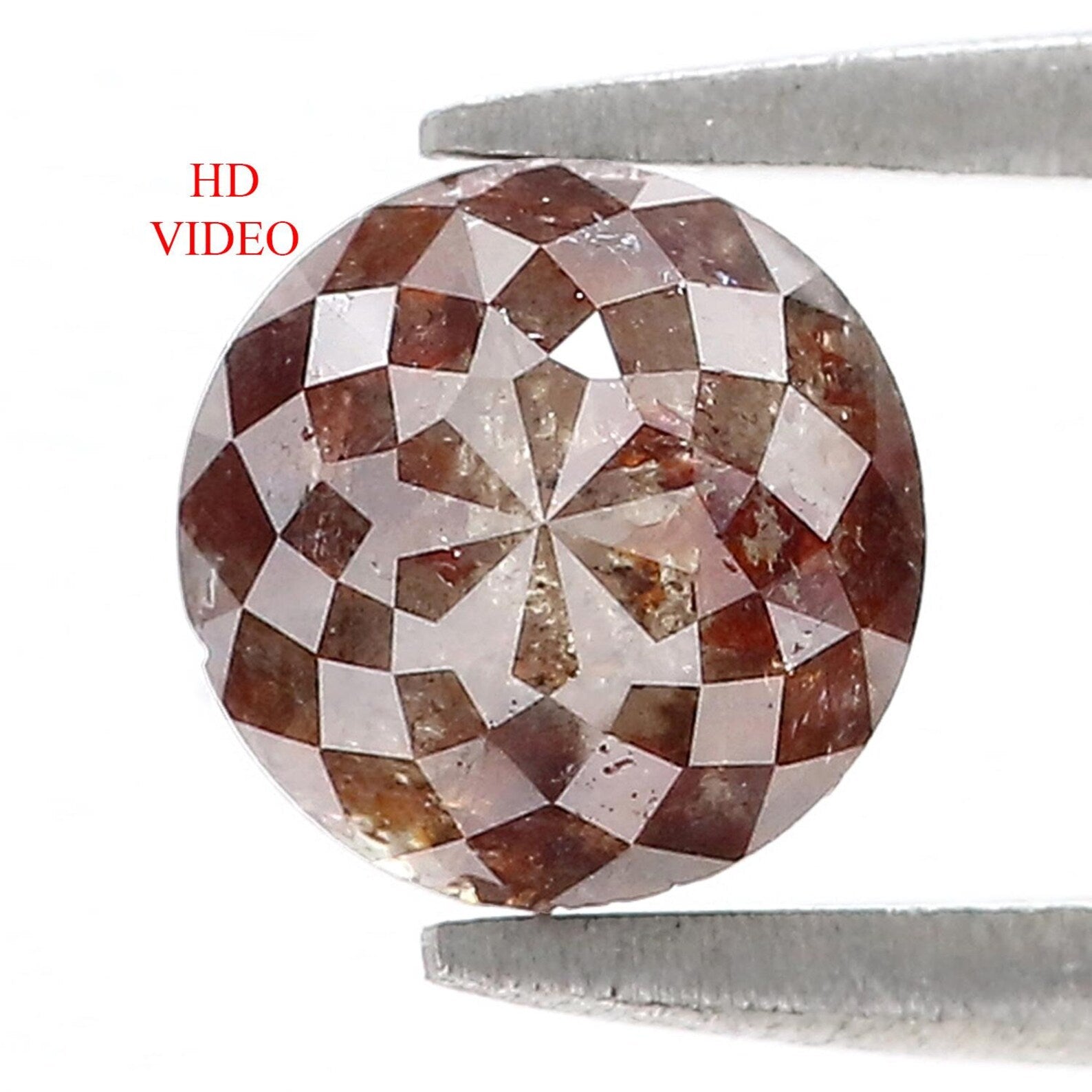 1.76 Ct Natural Loose Round Rose Cut Diamond Brown Color Round Shape Diamond 6.90 MM Natural Loose Brown Color Round Rose Cut Diamond NQ7176