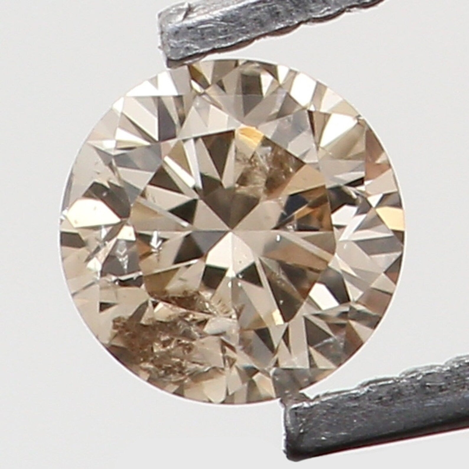 0.07 Ct Natural Loose Diamond Round Brown Color I1 Clarity 2.60 MM N7522