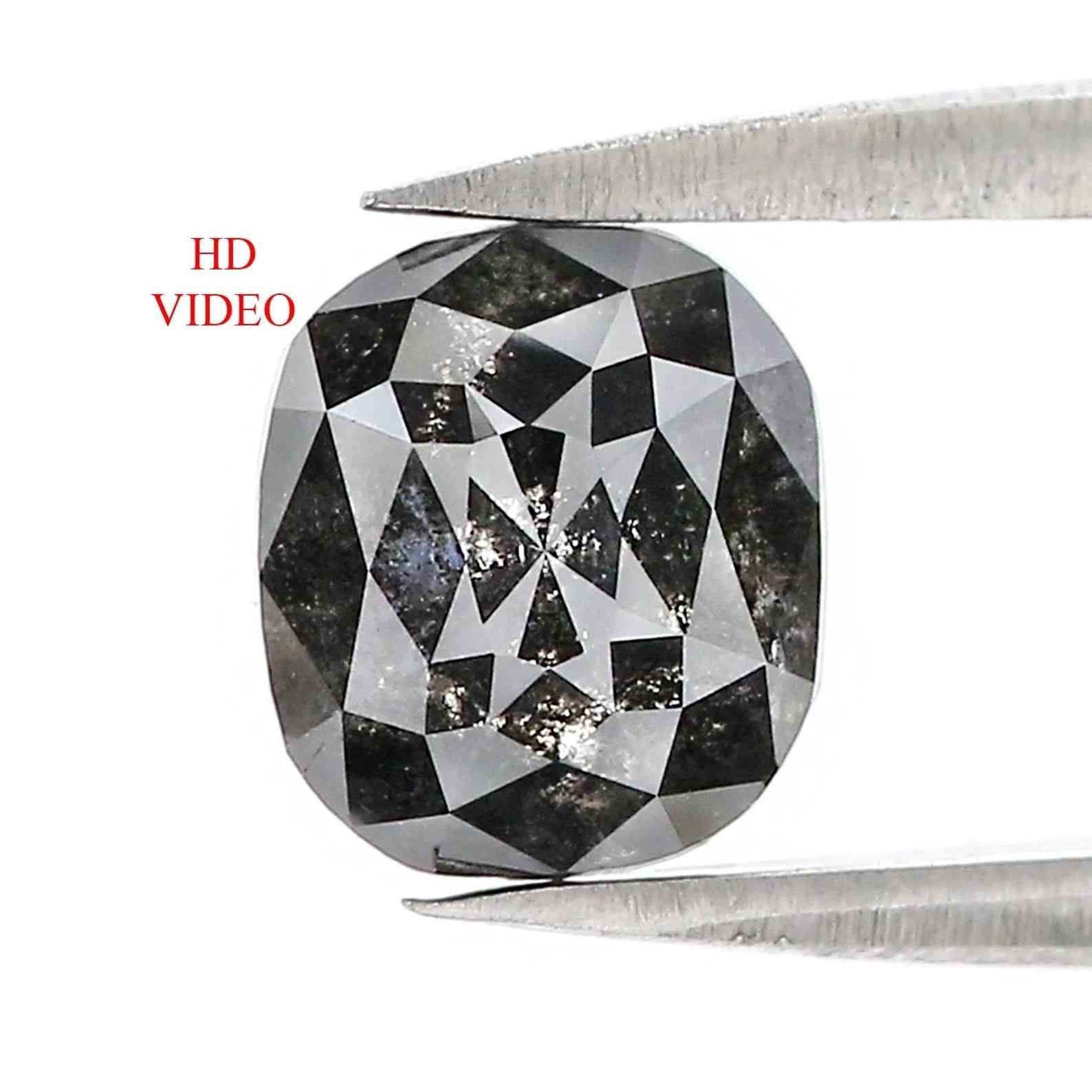 1.95 Ct Natural Loose Oval Shape Diamond Salt And Pepper Oval Cut Diamond 7.50 MM Natural Loose Black Grey Color Oval Shape Diamond QN9093
