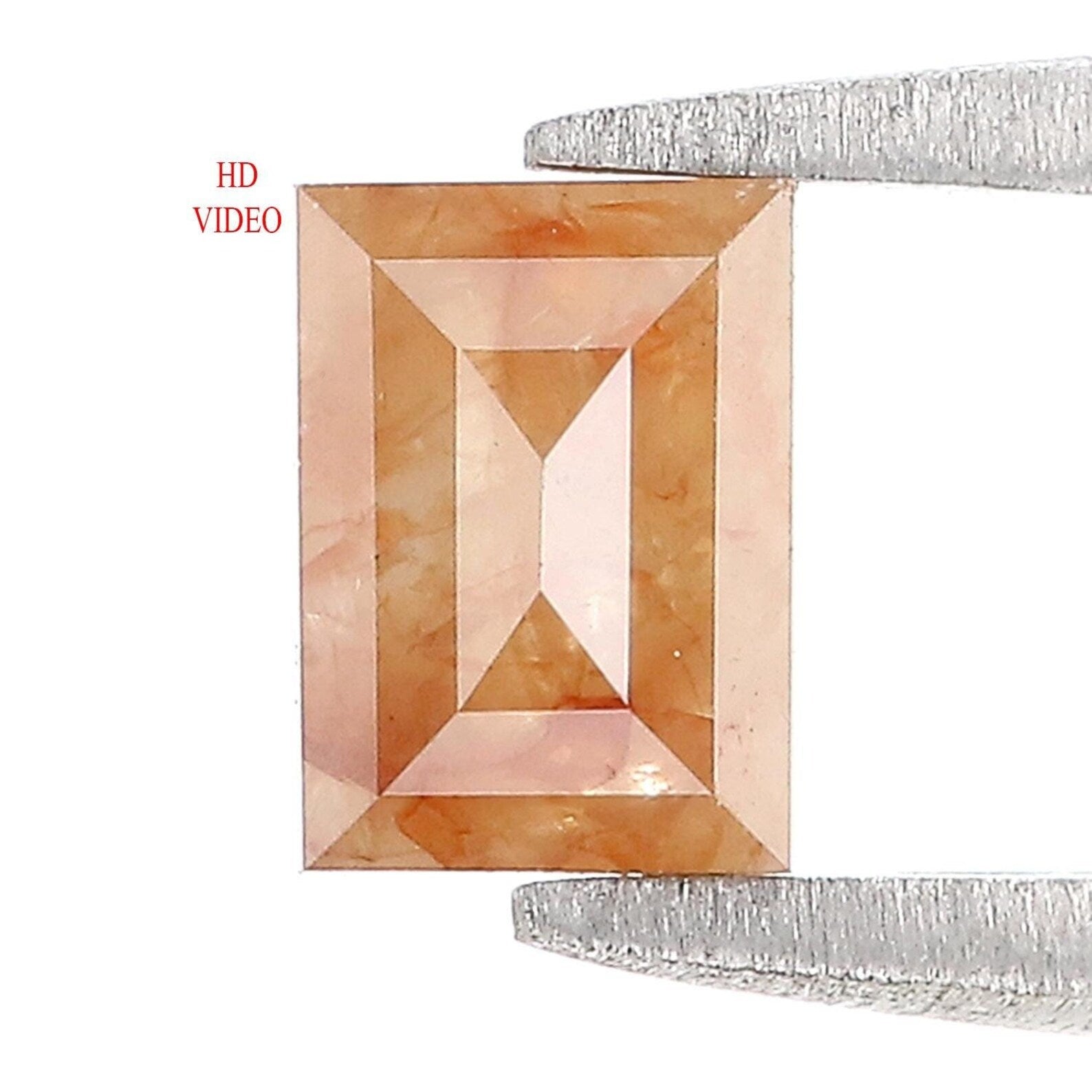 0.81 CT Natural Loose Baguette Shape Diamond Brown Grey Color Baguette Cut Diamond 6.20 MM Natural Diamond Baguette Rose Cut Diamond QN8980