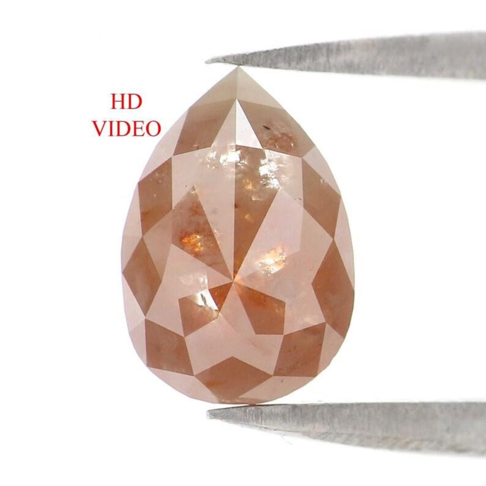 1.43 CT Natural Loose Pear Shape Diamond Brown Color Pear Cut Diamond 8.70 MM Natural Diamond Brown Color Pear Shape Rose Cut Diamond NQ2398