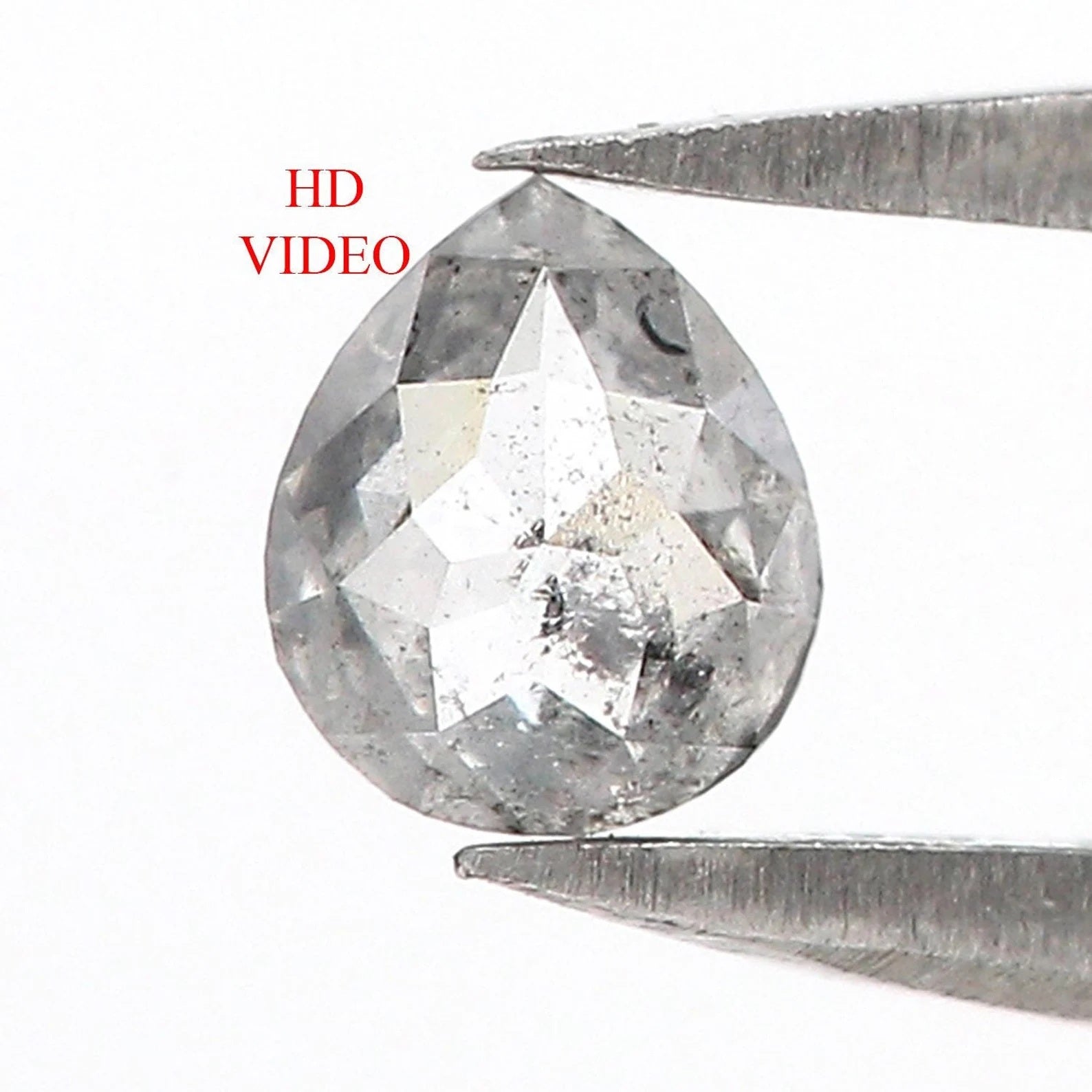 0.23 CT Natural Loose Pear Shape Diamond Salt And Pepper Pear Cut Diamond 4.65 MM Natural Loose Diamond Pear Shape Rose Cut Diamond QN2529