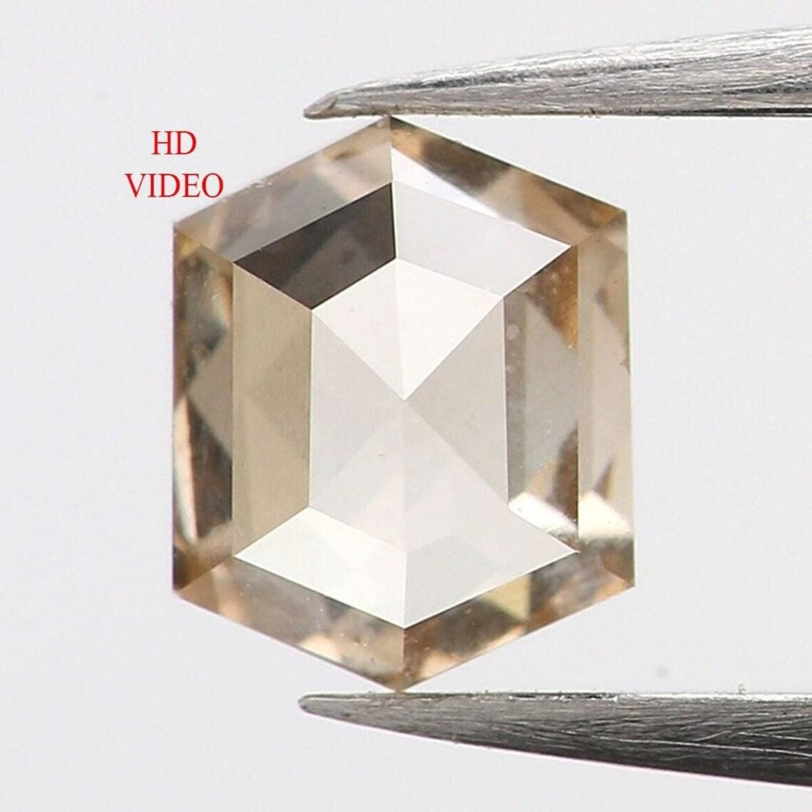 0.33 CT Natural Loose Hexagon Shape Diamond Brown Color Hexagon Diamond 4.50 MM Natural Loose Brown Color Hexagon Rose Cut Diamond NQ1182