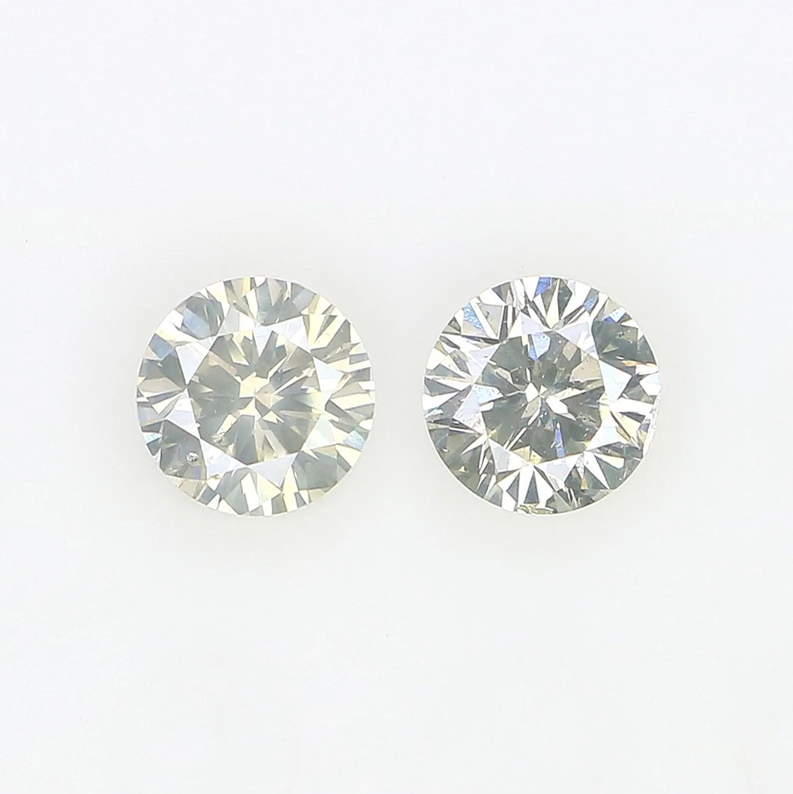0.38 CT Natural Loose Round Cut Pair Diamond White -I Color Round Diamond 3.60 MM Natural White -I Color Round Brilliant Cut Diamond NQ1954