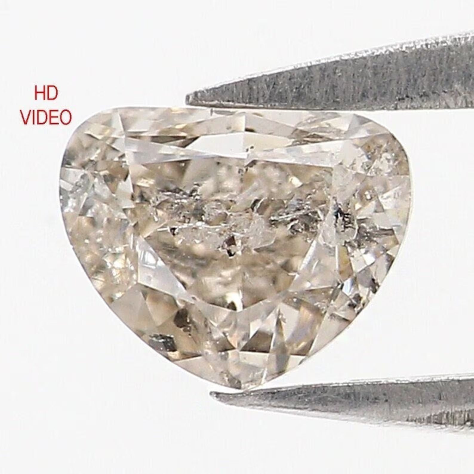 0.51 CT Natural Loose Heart Shape Diamond Yellow Grey Color Heart Diamond 4.30 MM Natural Loose Diamond Heart Brilliant Cut Diamond NQ7492