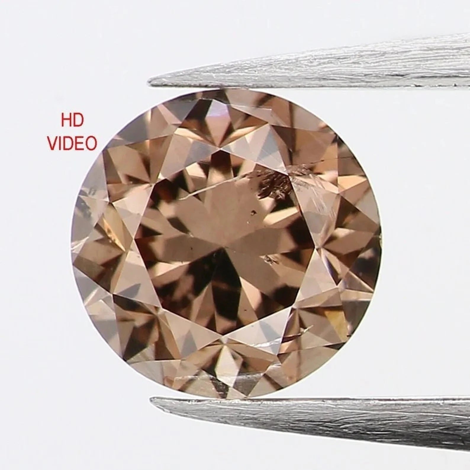 0.44 Ct Natural Loose Round Shape Diamond Brown Color Round Diamond 4.60 MM Natural Diamond Brown Color Round Brilliant Cut Diamond NQ1081