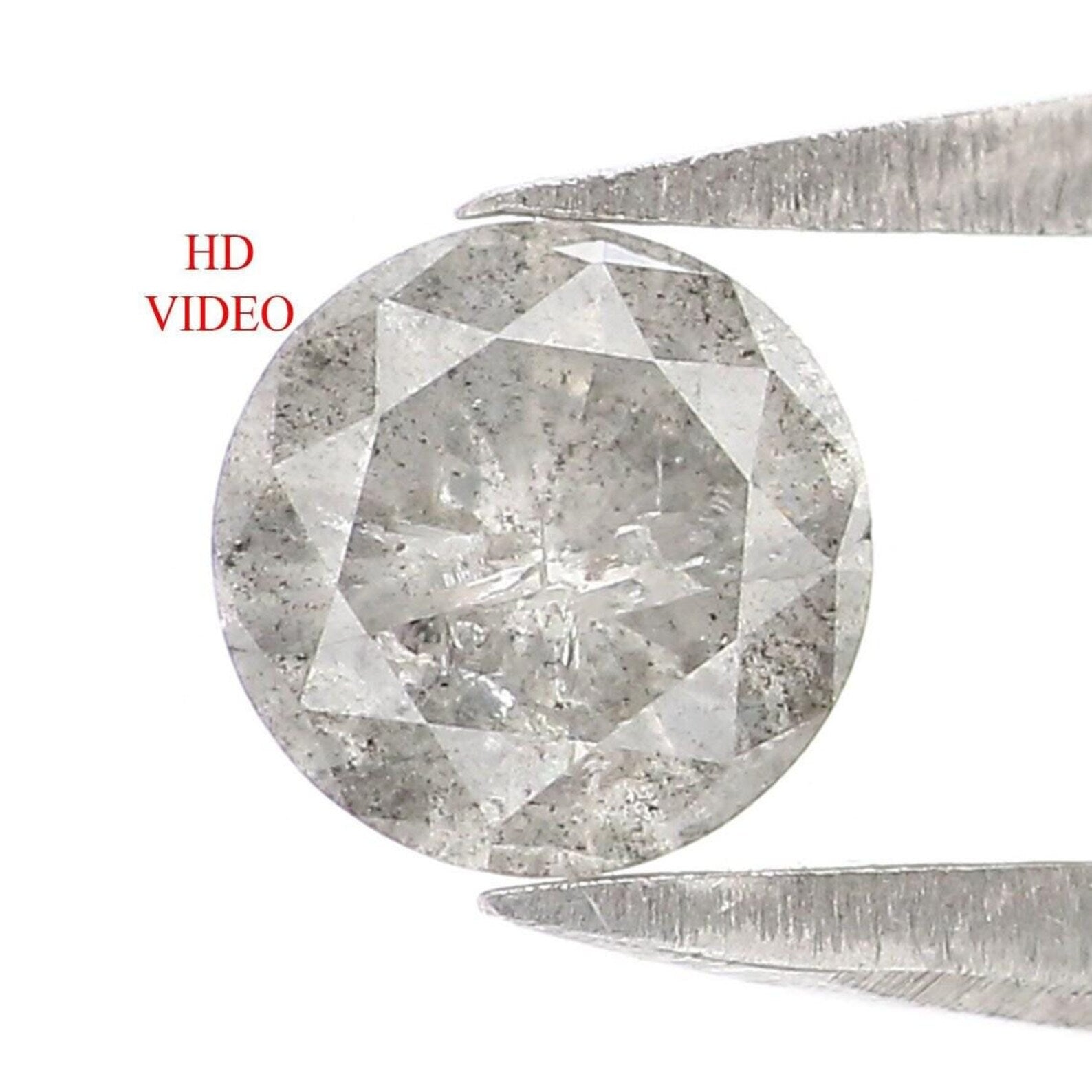 0.40 CT Natural Loose Round Shape Diamond Salt And Pepper Round Cut Diamond 4.60 MM Natural Grey Color Round Brilliant Cut Diamond NQ7048