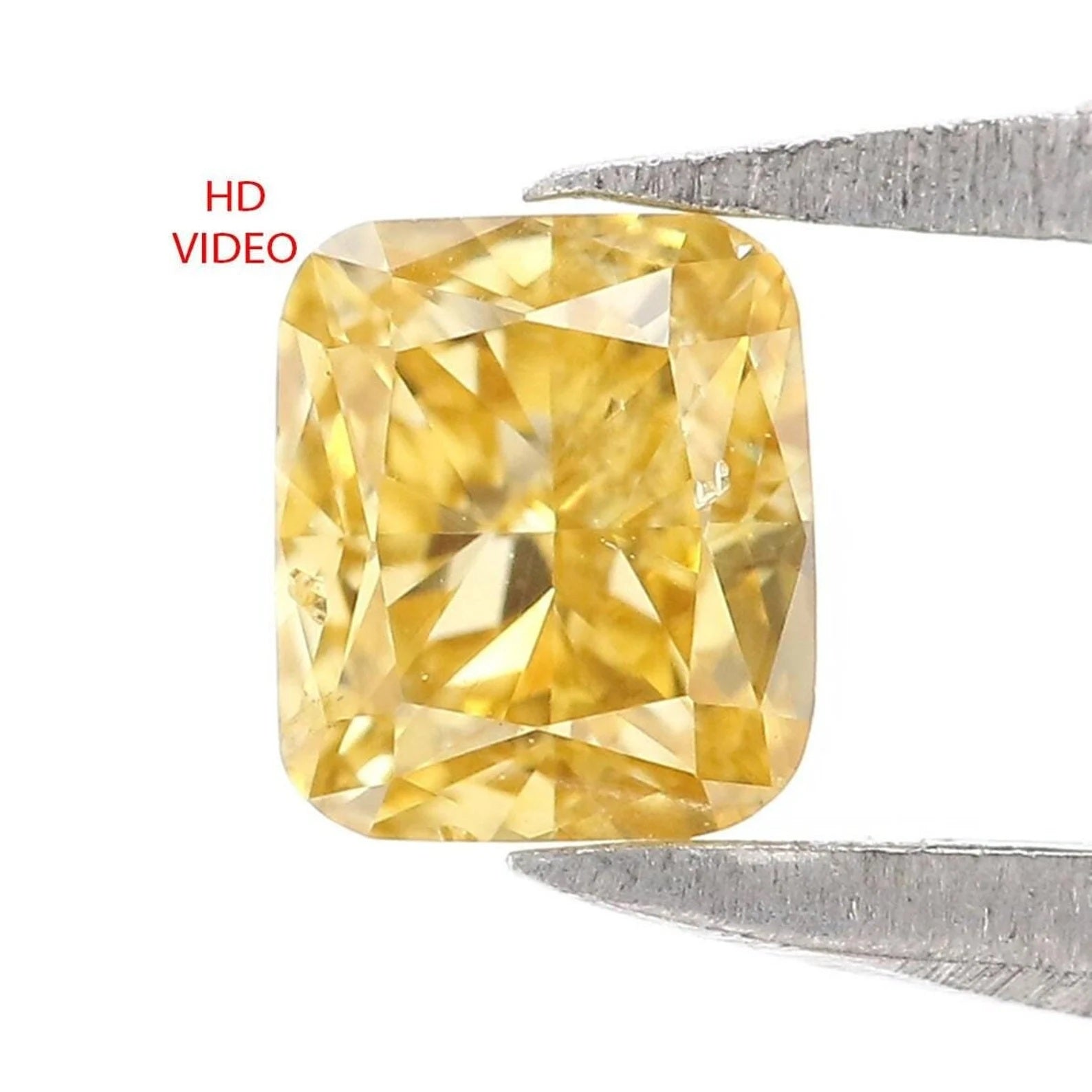 0.34 CT Natural Loose Cushion Shape Diamond Orange Color Cushion Diamond 4.00 MM Natural Yellow Color Cushion Brilliant Cut Diamond NQ9805