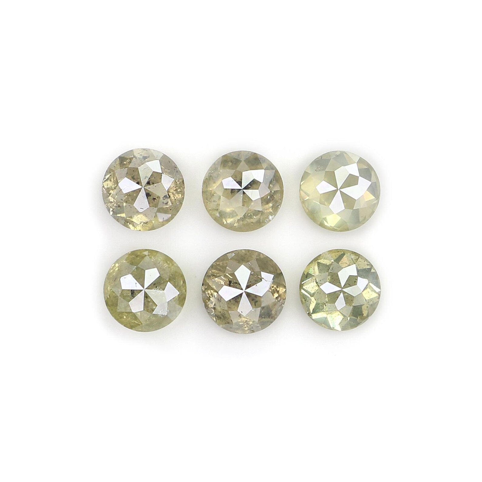 1.44 CT Natural Loose Round Shape Diamond Grey Color Round Diamond 3.50 MM Natural Loose Diamond Green Color Round Rose Cut Diamond NQ658